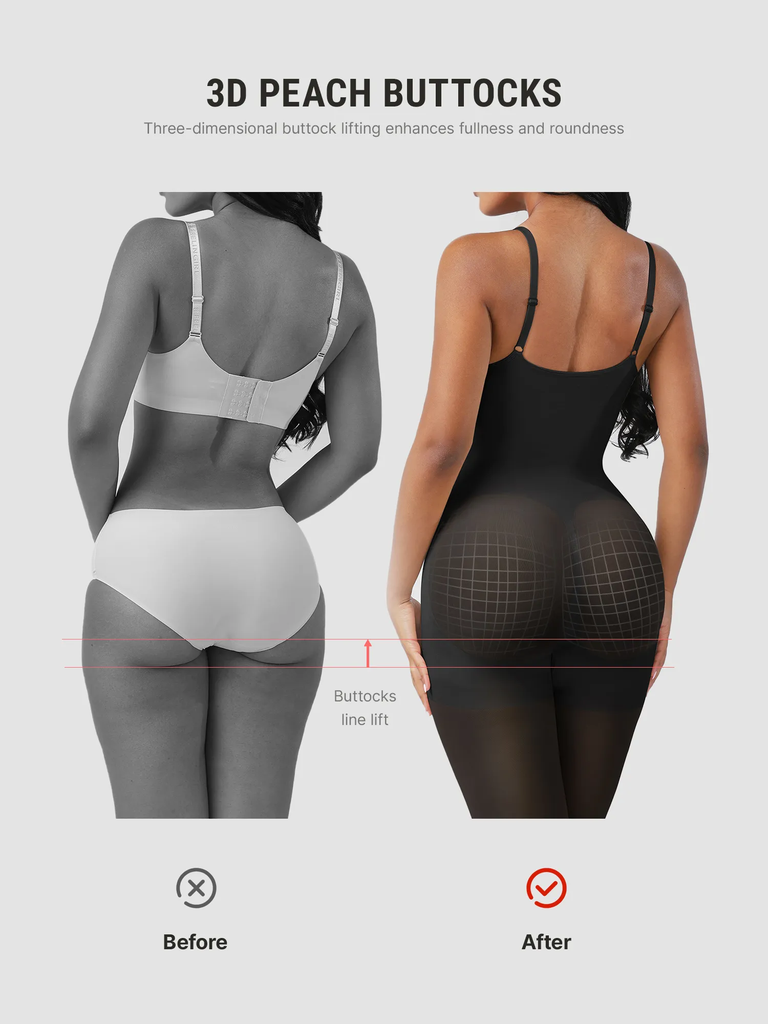 Feelingirl Seamless Full Coverage Shaping Bodysuit - Image 9