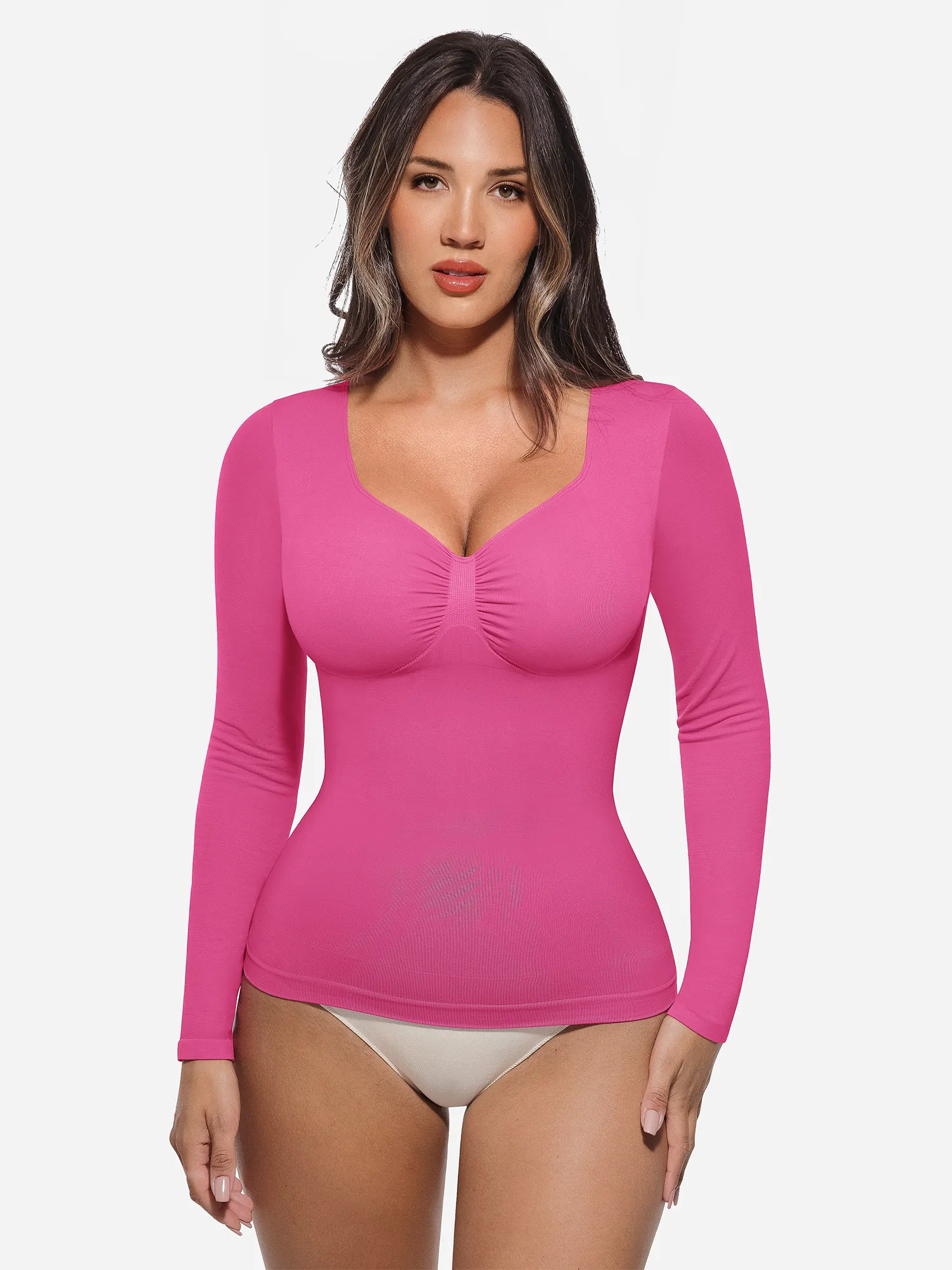 Feelingirl Seamless Long-Sleeve Everyday Shaper Top - Image 21