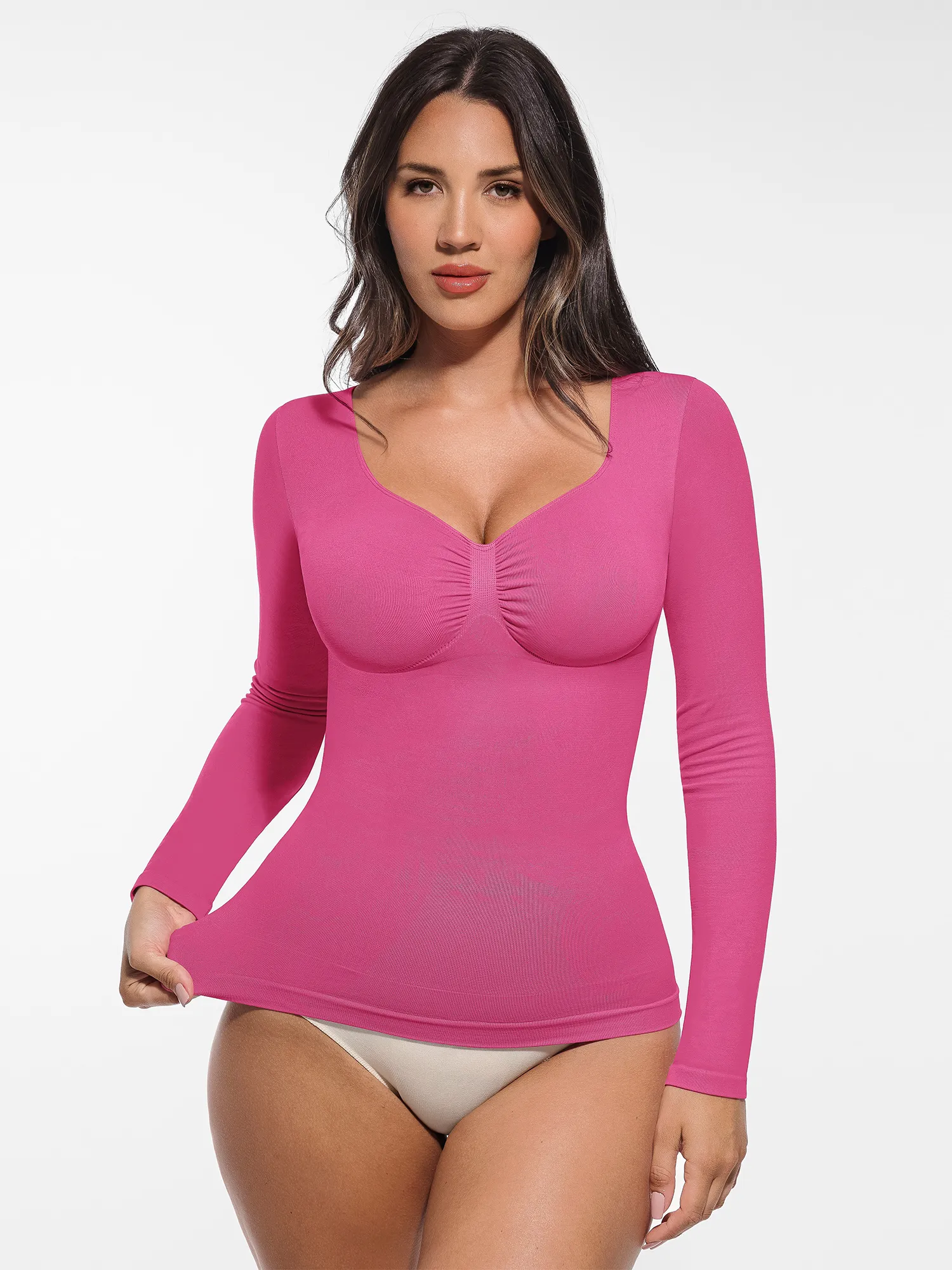 Feelingirl Seamless Long-Sleeve Everyday Shaper Top - Image 26