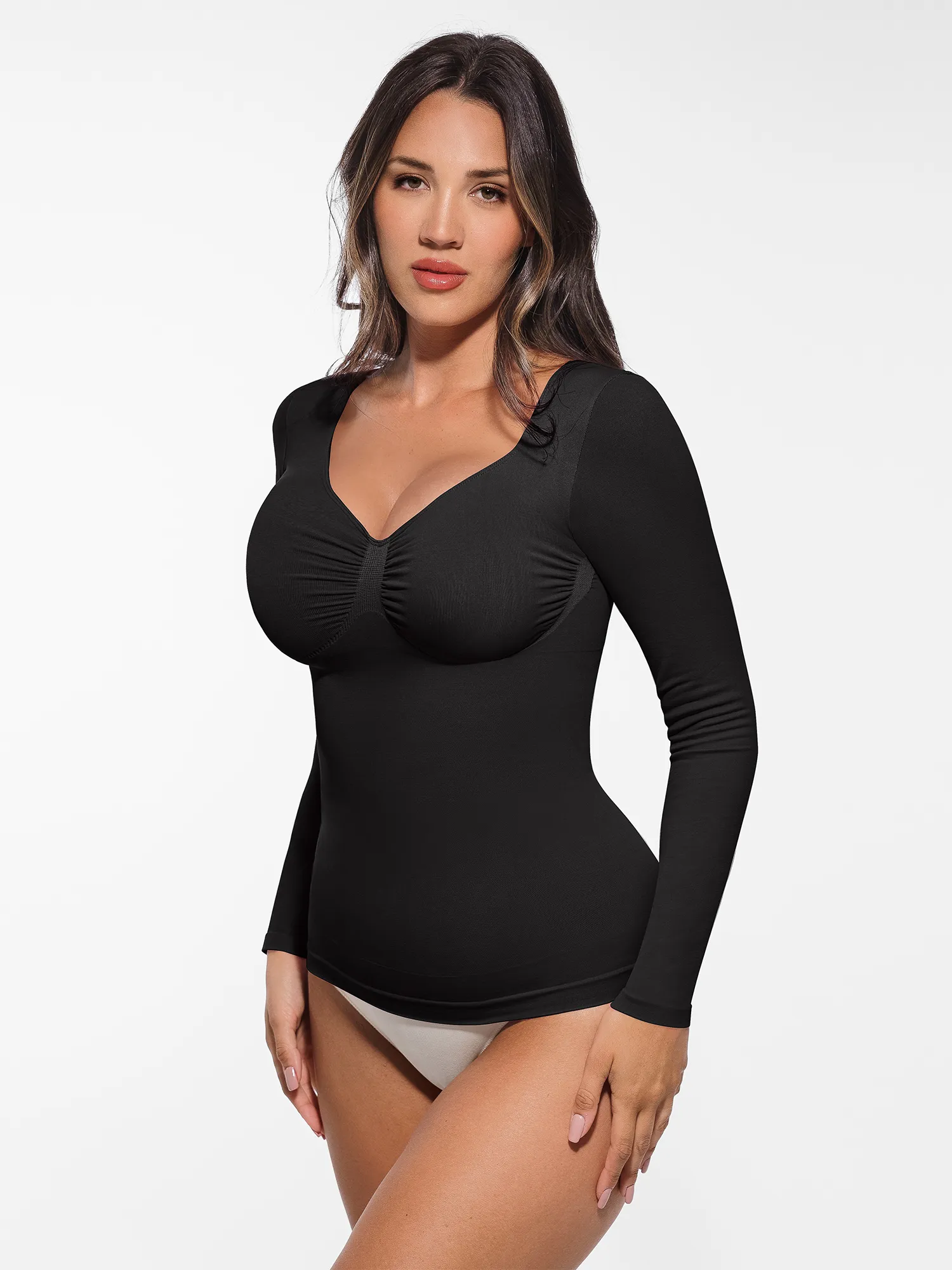 Feelingirl Seamless Long-Sleeve Everyday Shaper Top - Image 3