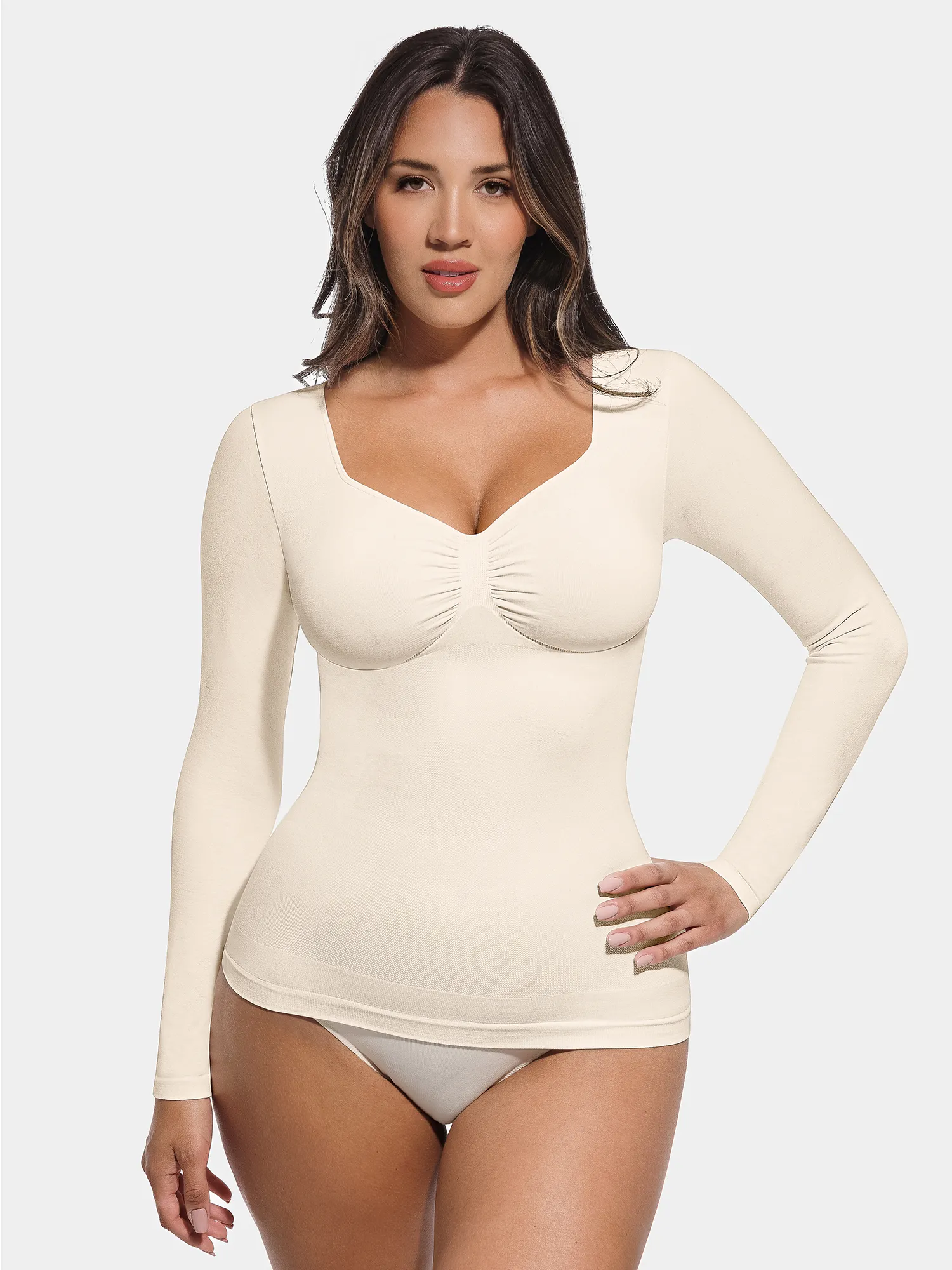Feelingirl Seamless Long-Sleeve Everyday Shaper Top - Image 37
