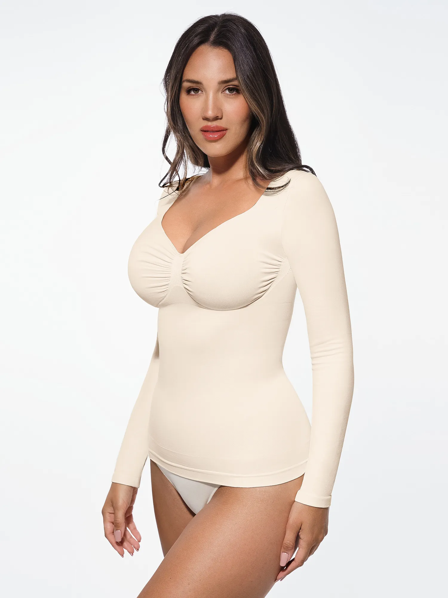 Feelingirl Seamless Long-Sleeve Everyday Shaper Top - Image 40