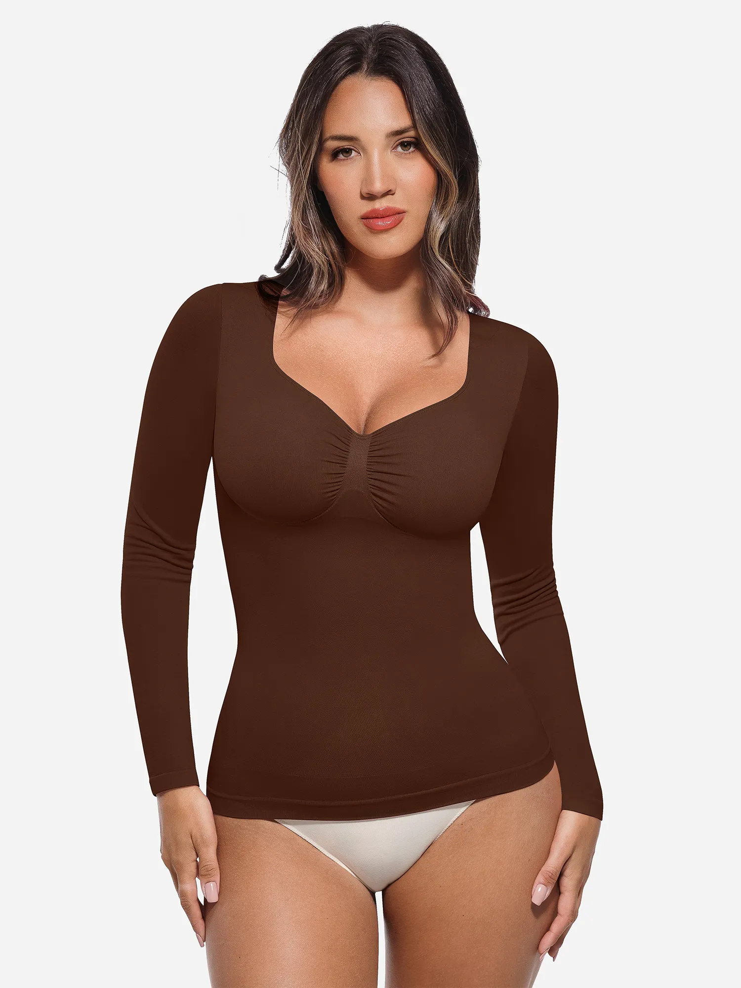 Feelingirl Seamless Long-Sleeve Everyday Shaper Top - Image 8