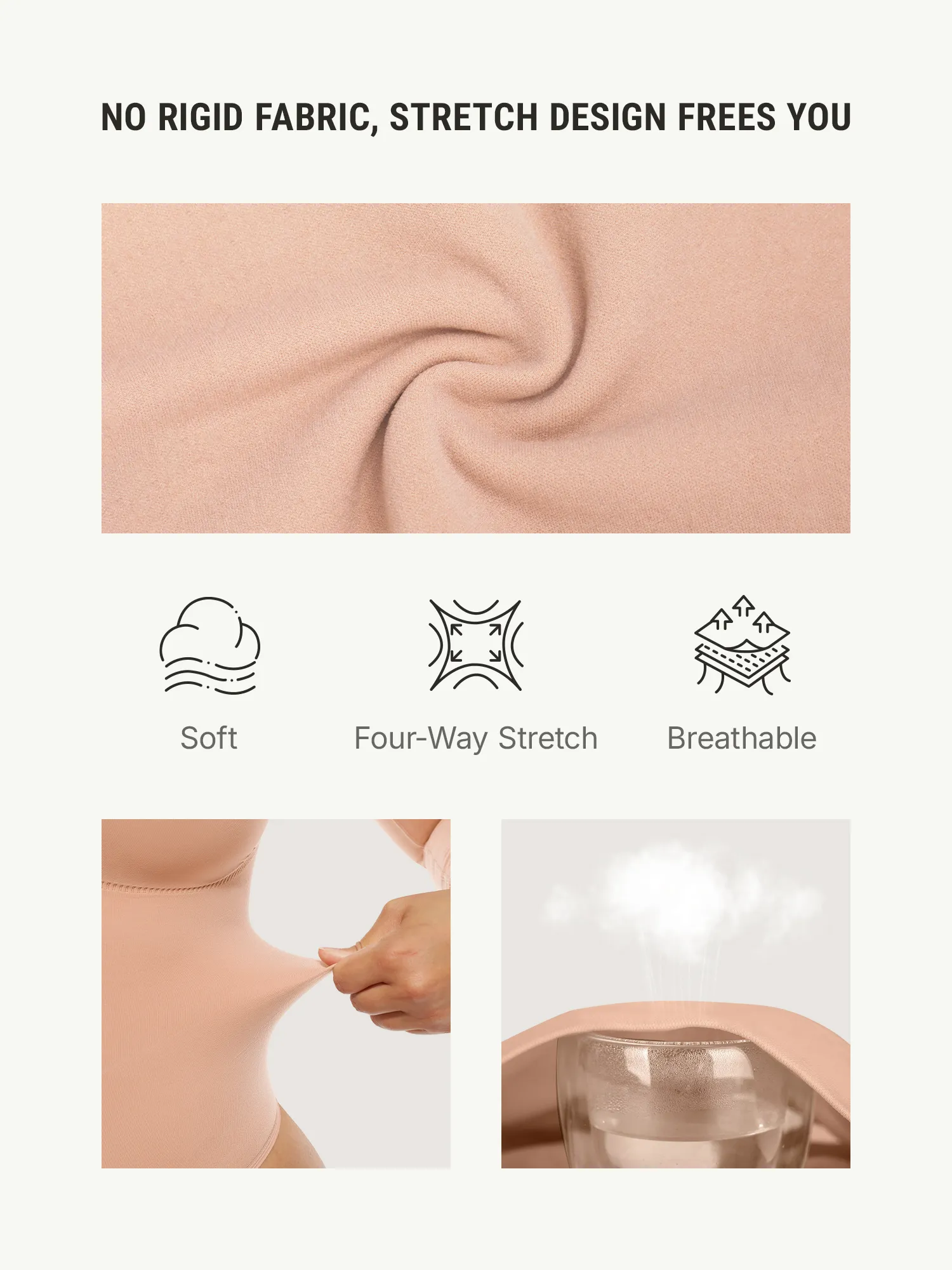 Feelingirl Seamless Long Sleeve Tummy Control Thong Bodysuit - Image 41