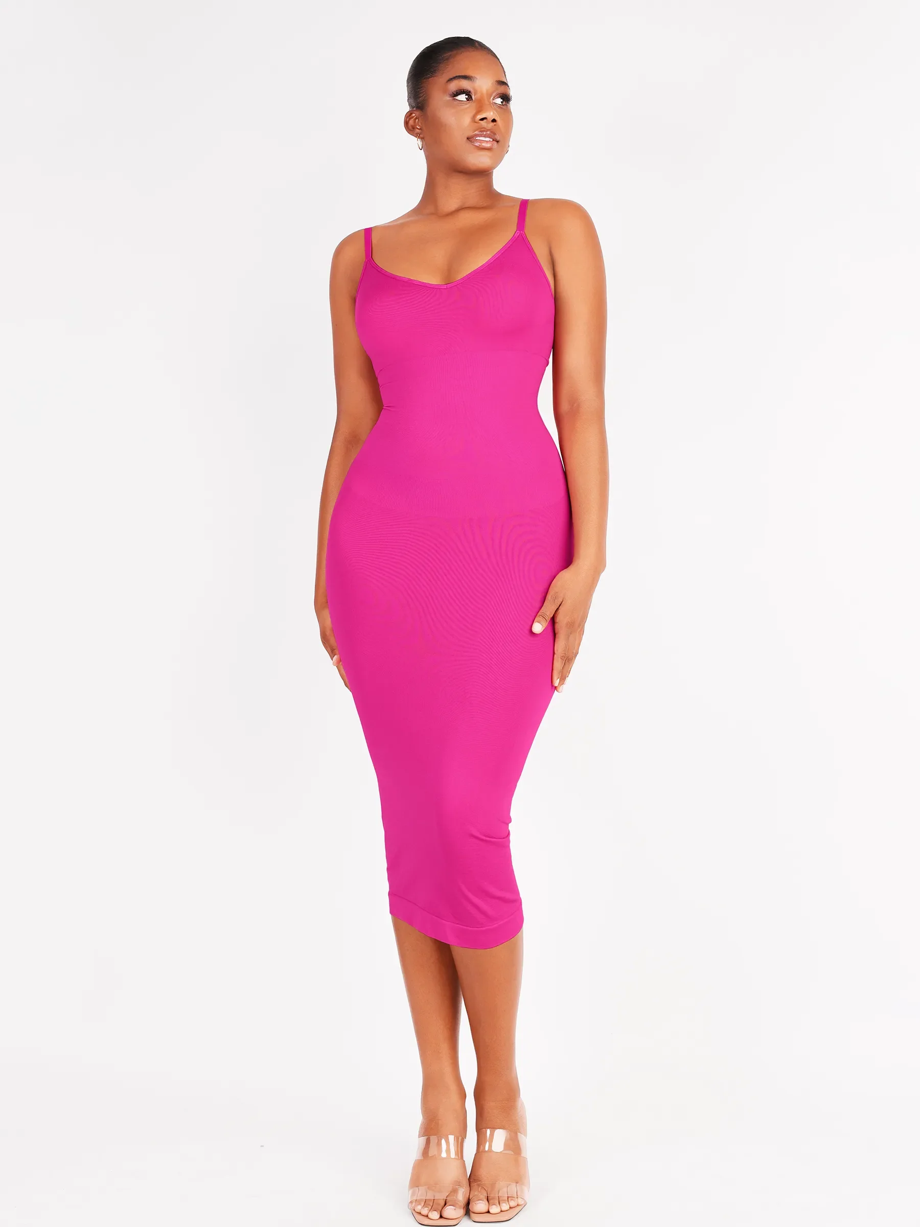 Feelingirl Seamless Midi Body Shaper Dress - Image 21