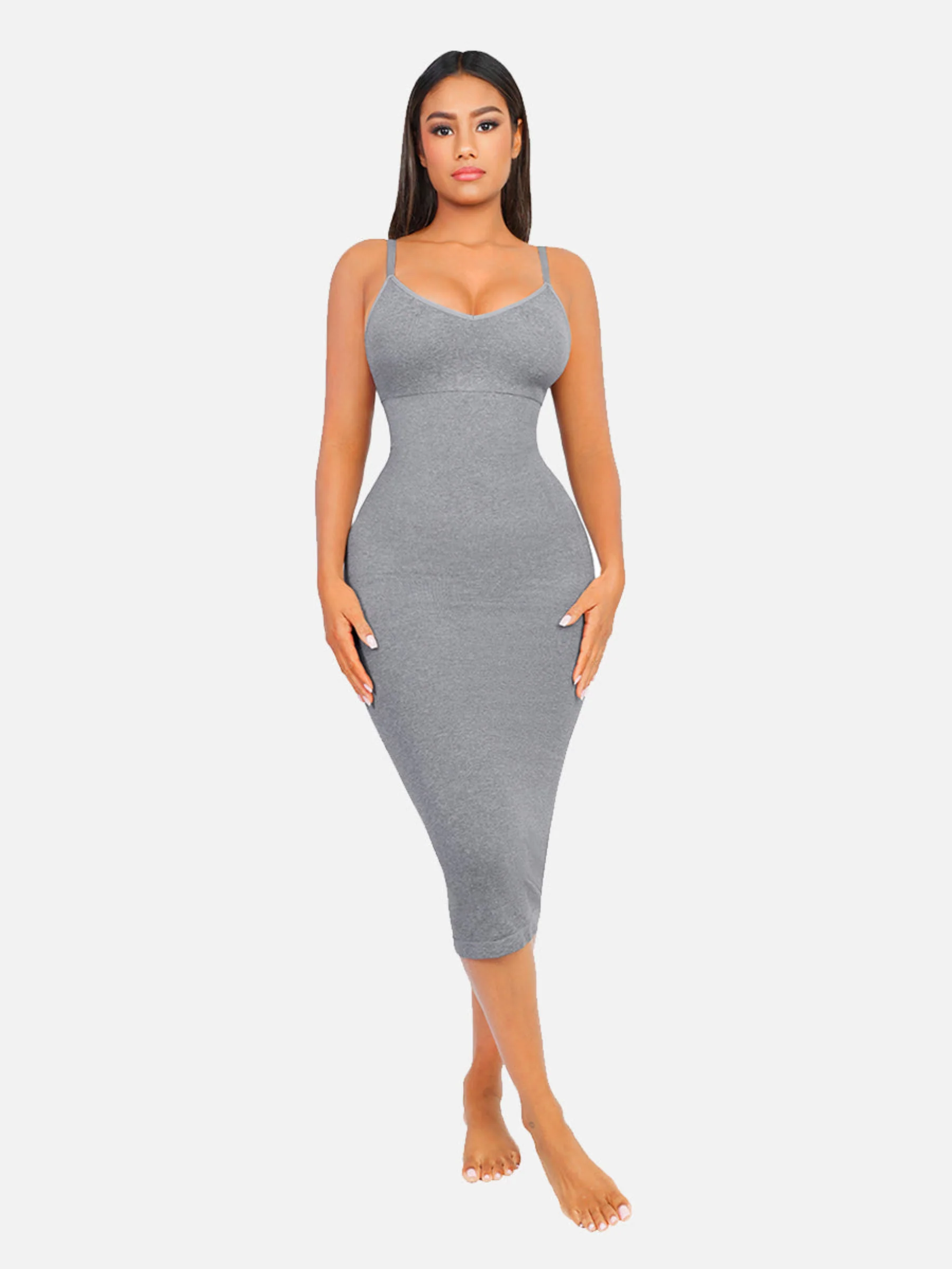 Feelingirl Seamless Midi Body Shaper Dress - Image 13