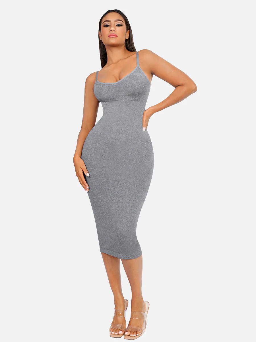 Feelingirl Seamless Midi Body Shaper Dress - Image 14