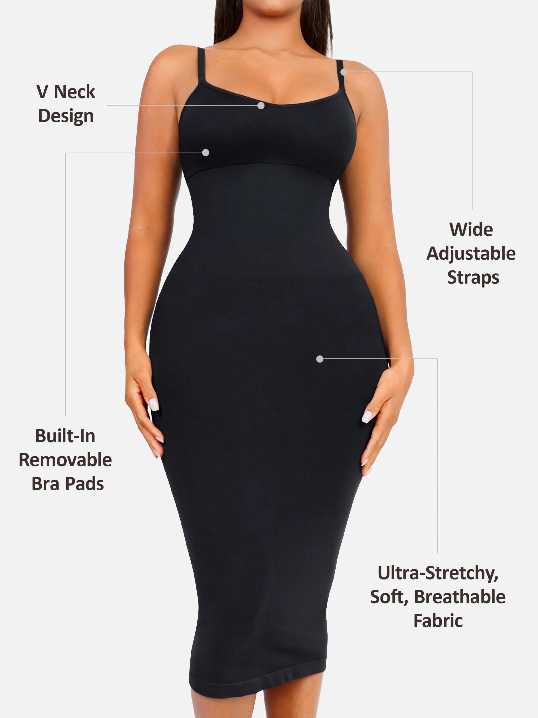 Feelingirl Seamless Padded Slimming Dress - Image 23