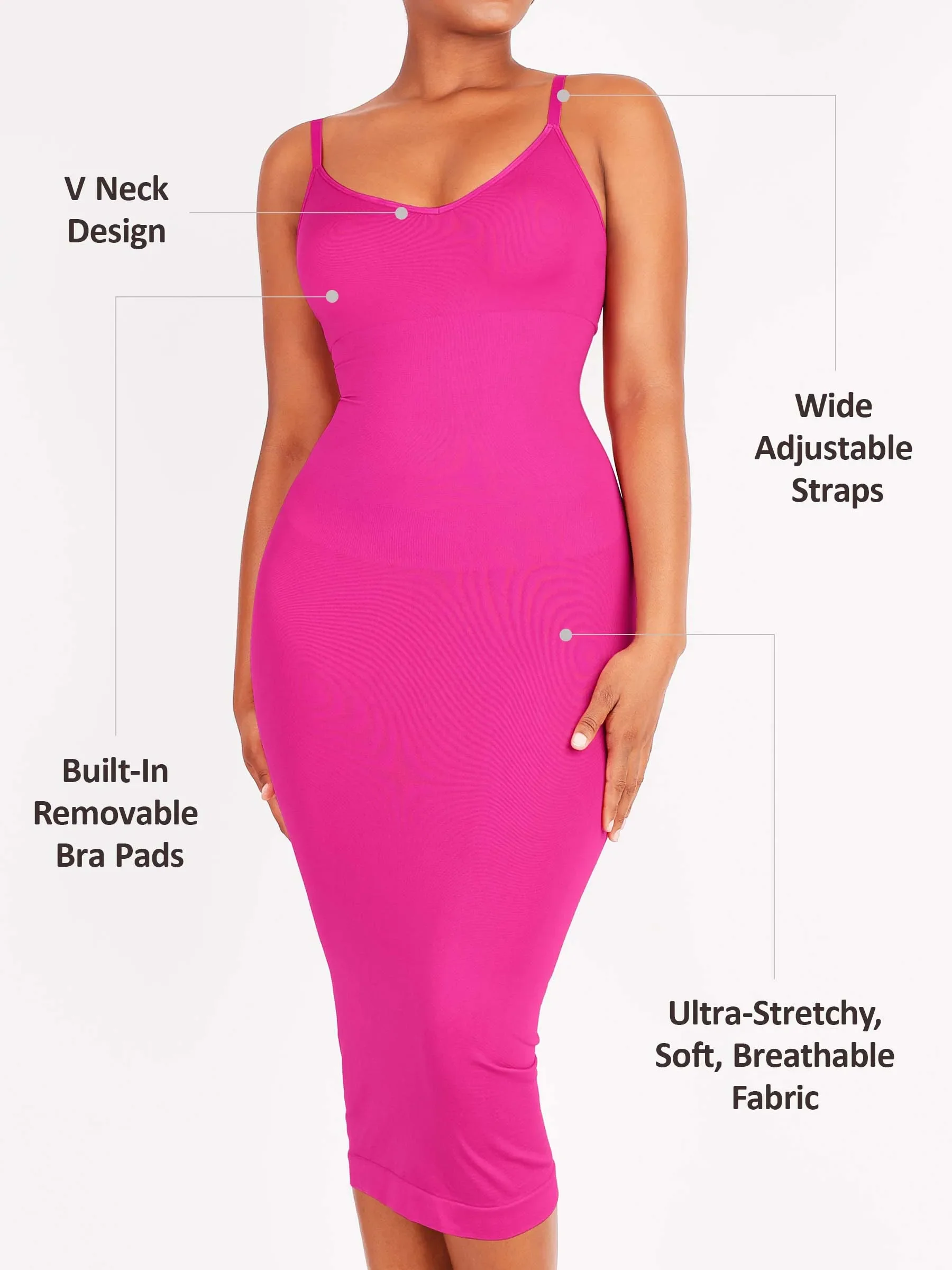 Feelingirl Seamless Padded Slimming Dress - Image 33