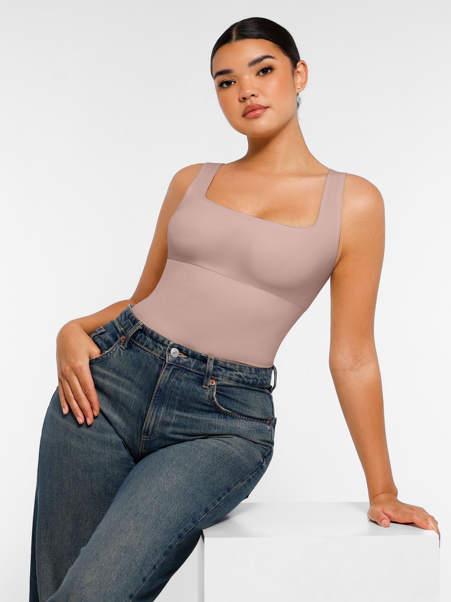 Feelingirl Seamless Shapewear Thong Bodysuit - Image 18