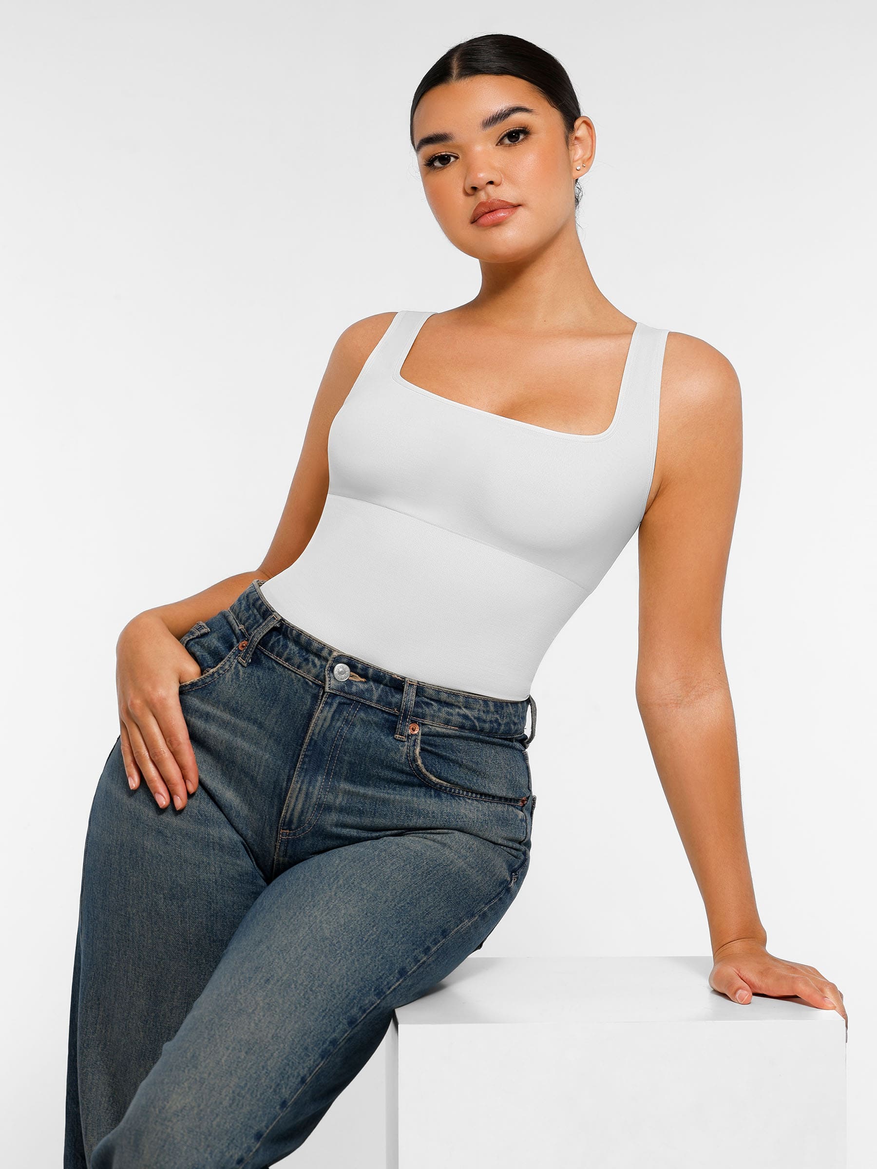 Feelingirl Seamless Shapewear Thong Bodysuit - Image 24