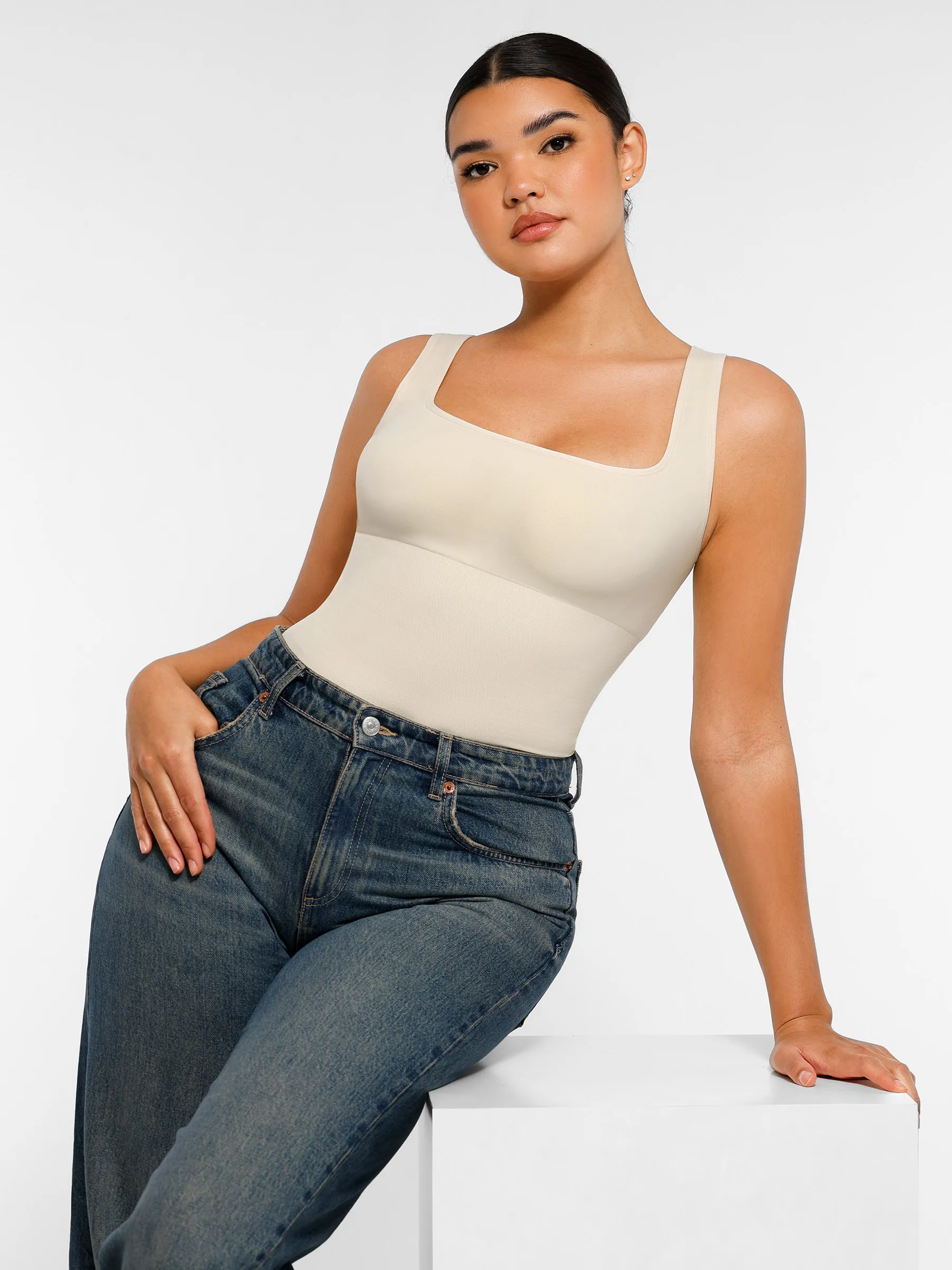 Feelingirl Seamless Shapewear Thong Bodysuit - Image 36
