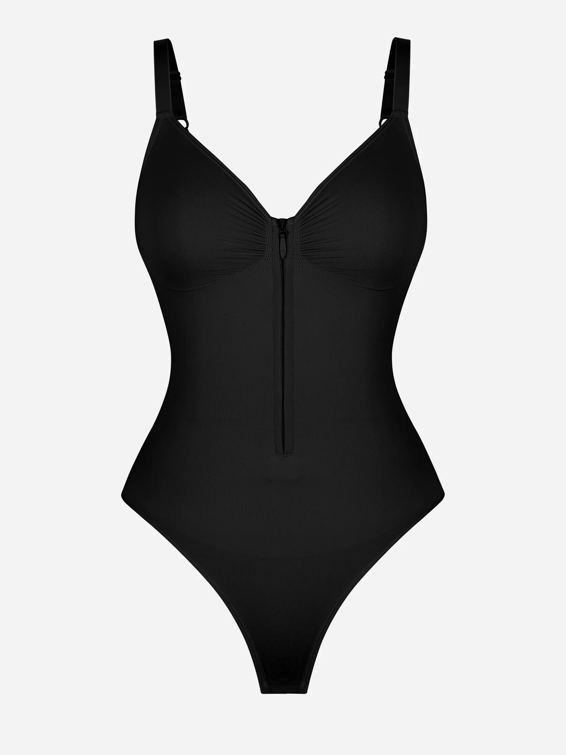 Feelingirl Seamless Shaping Tummy Control Zipper Bodysuit - Image 11