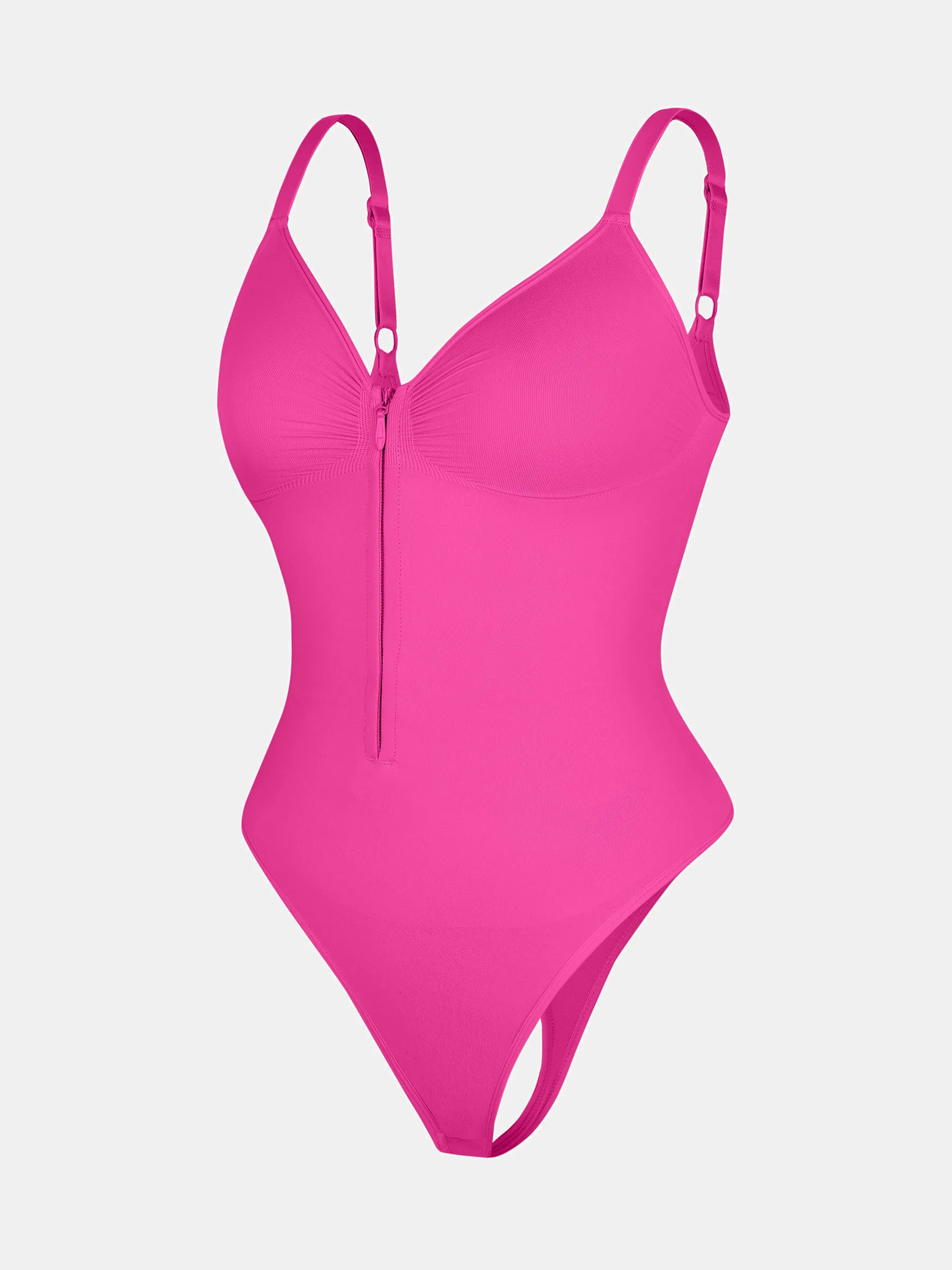 Feelingirl Seamless Shaping Tummy Control Zipper Bodysuit - Image 23