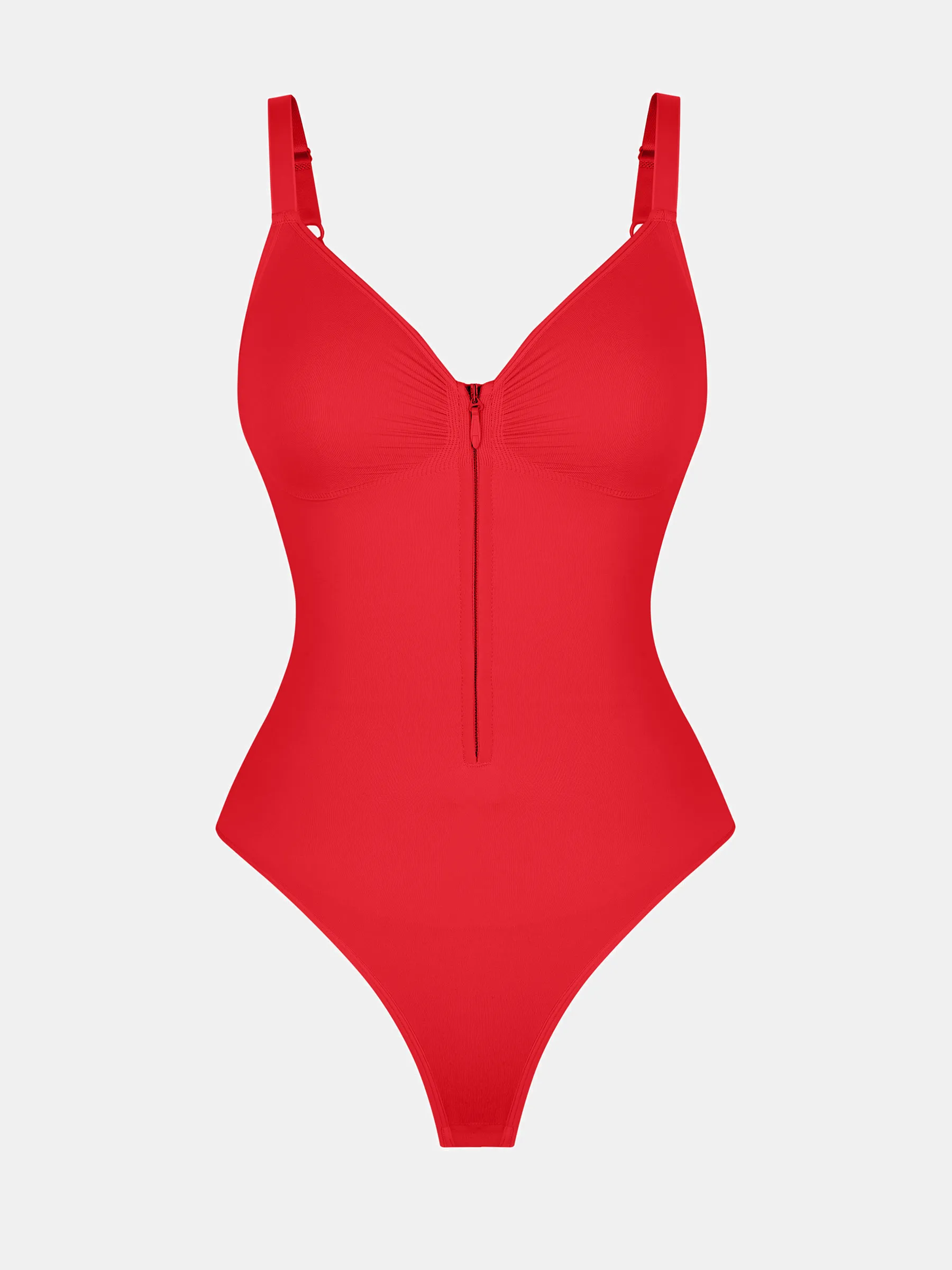 Feelingirl Seamless Shaping Tummy Control Zipper Bodysuit - Image 33
