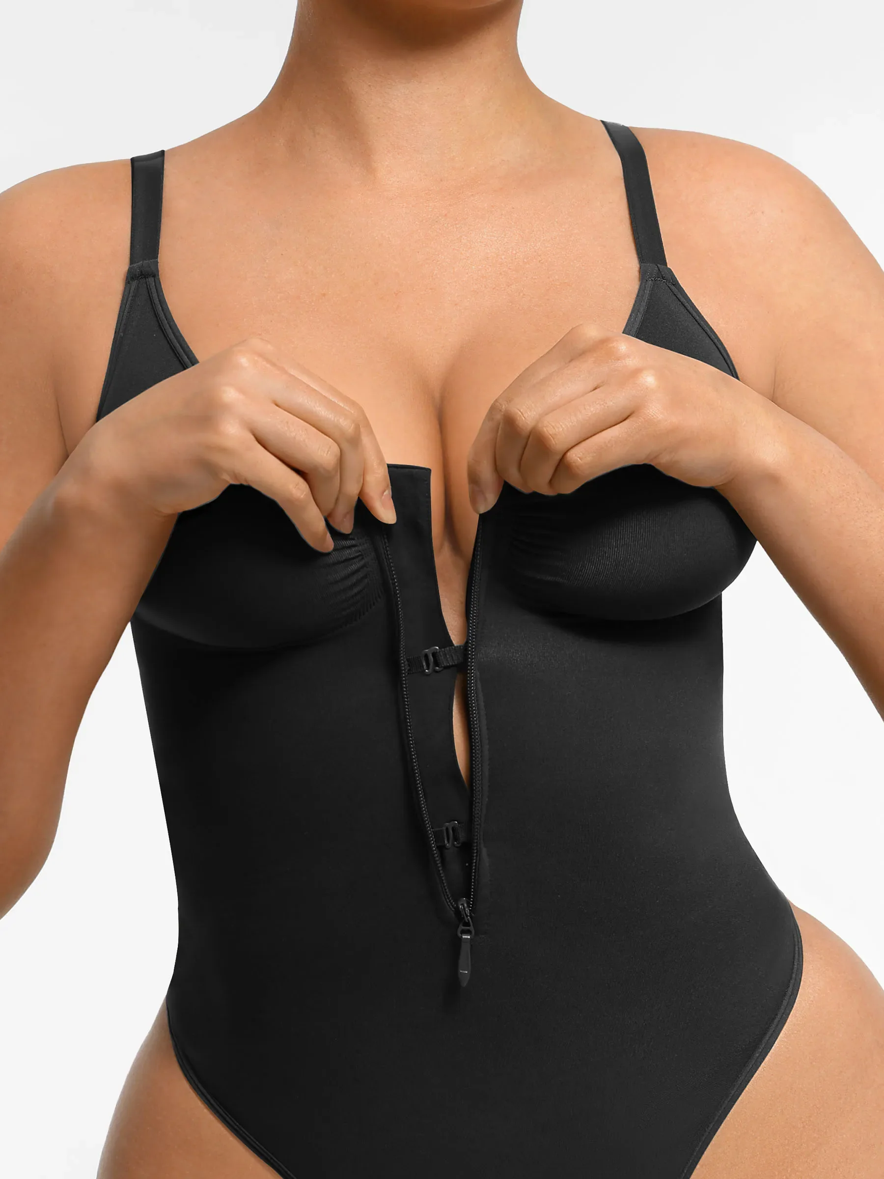 Feelingirl Seamless Shaping Tummy Control Zipper Bodysuit - Image 7