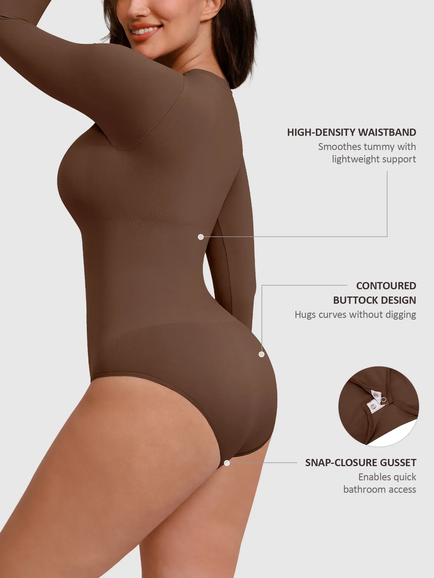 Feelingirl Seamless Crew Neck Bodysuit - Image 34