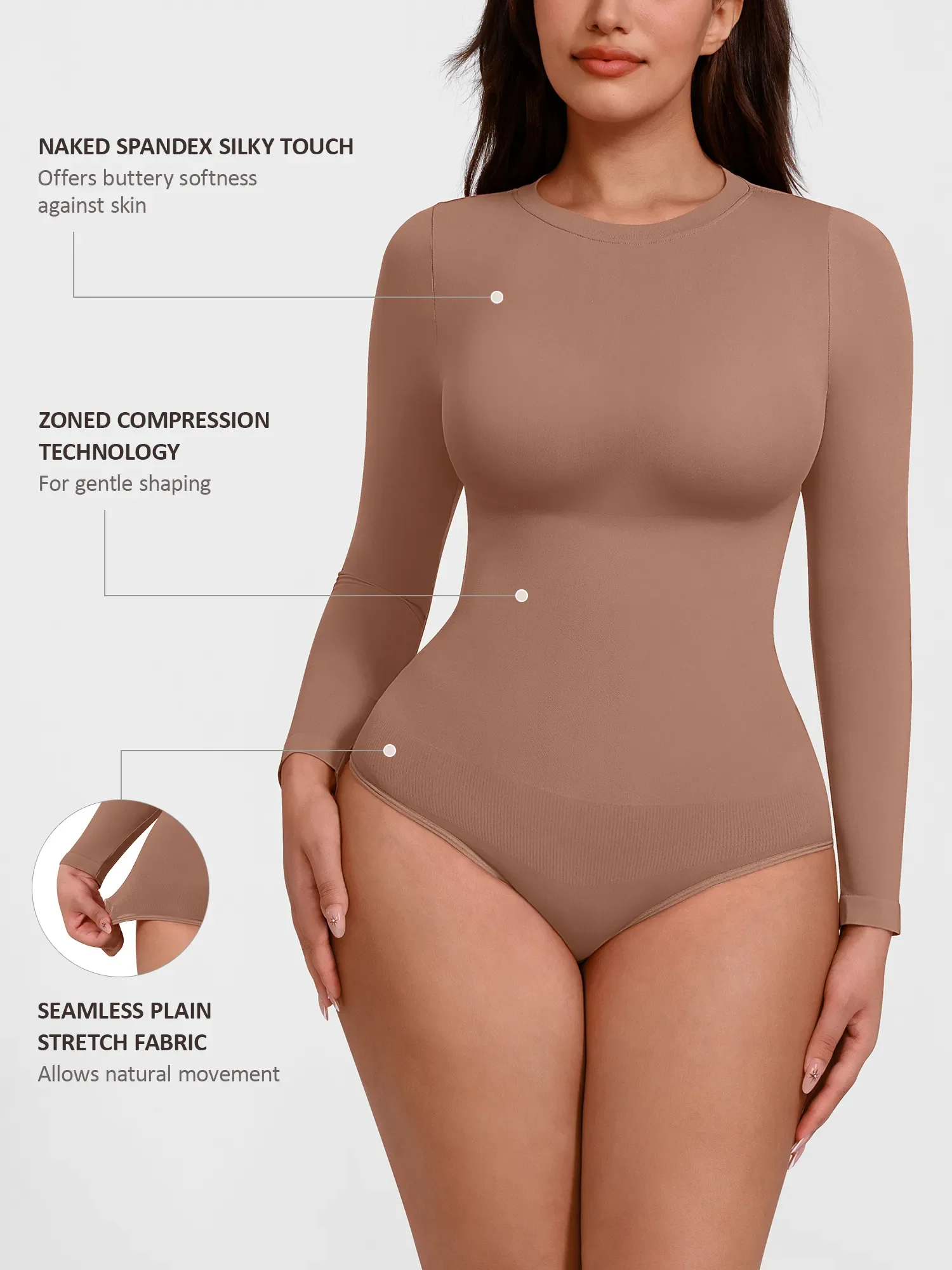 Feelingirl Seamless Crew Neck Bodysuit - Image 45