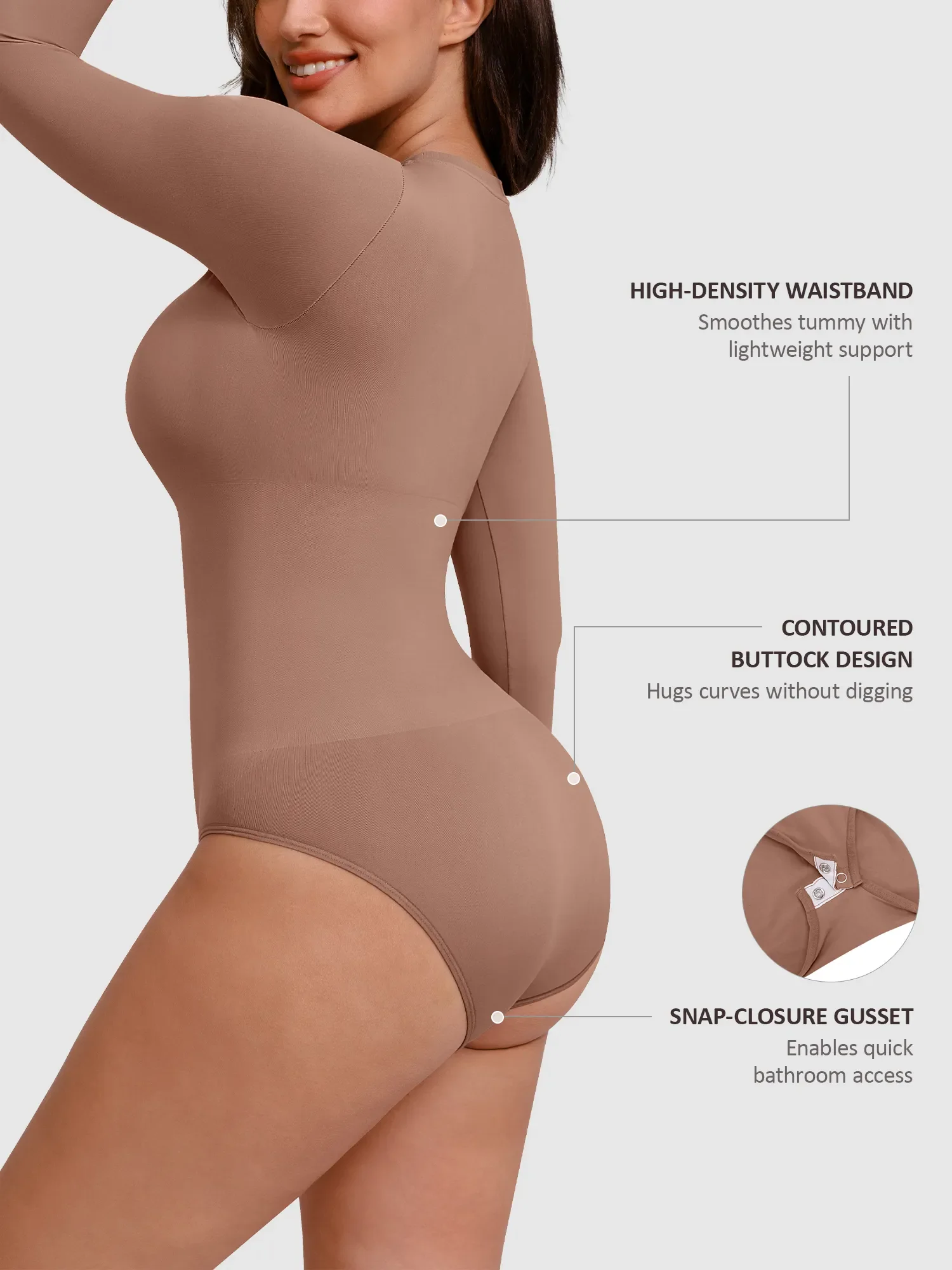 Feelingirl Seamless Crew Neck Bodysuit - Image 46
