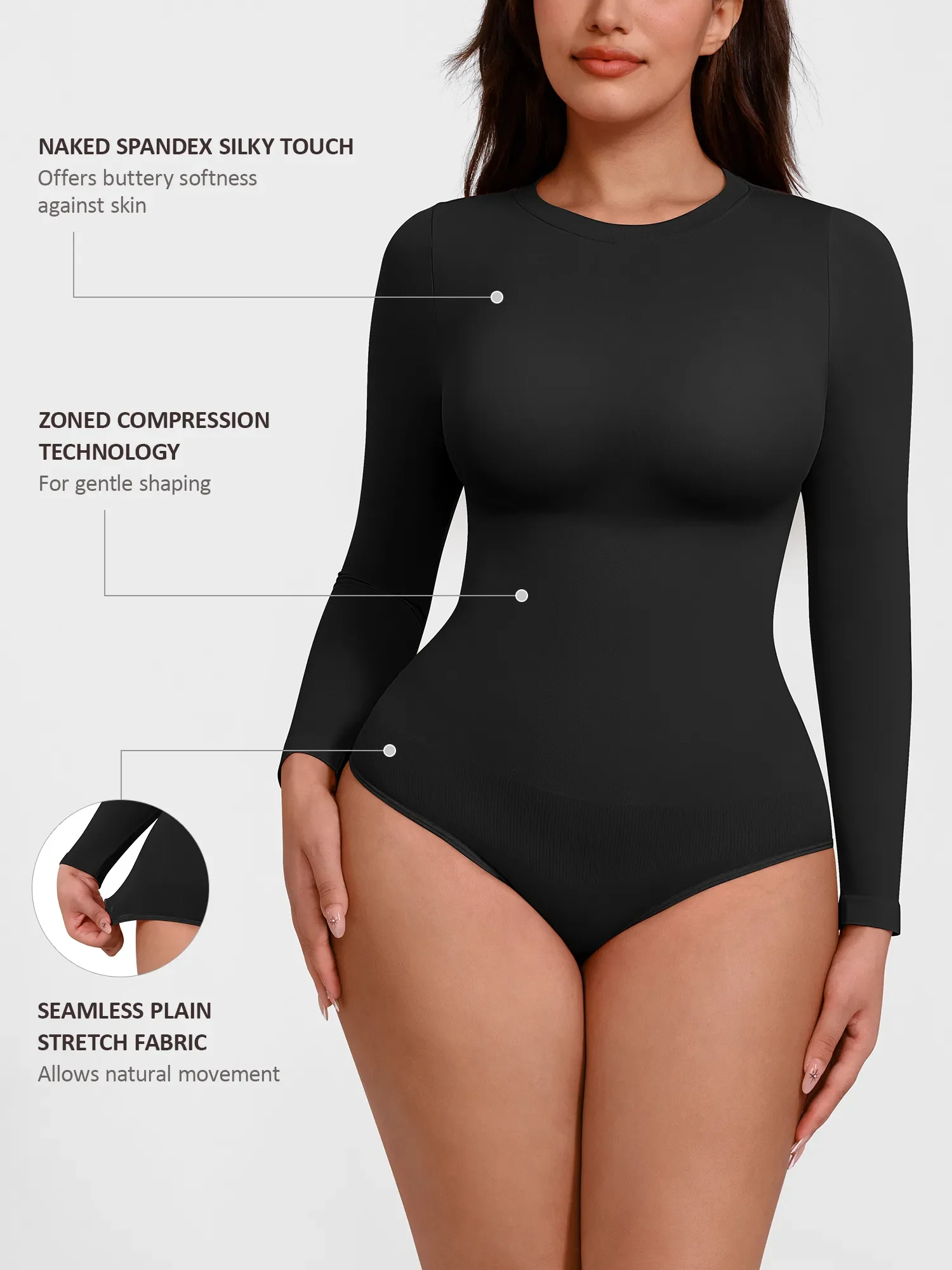 Feelingirl Seamless Crew Neck Bodysuit - Image 57