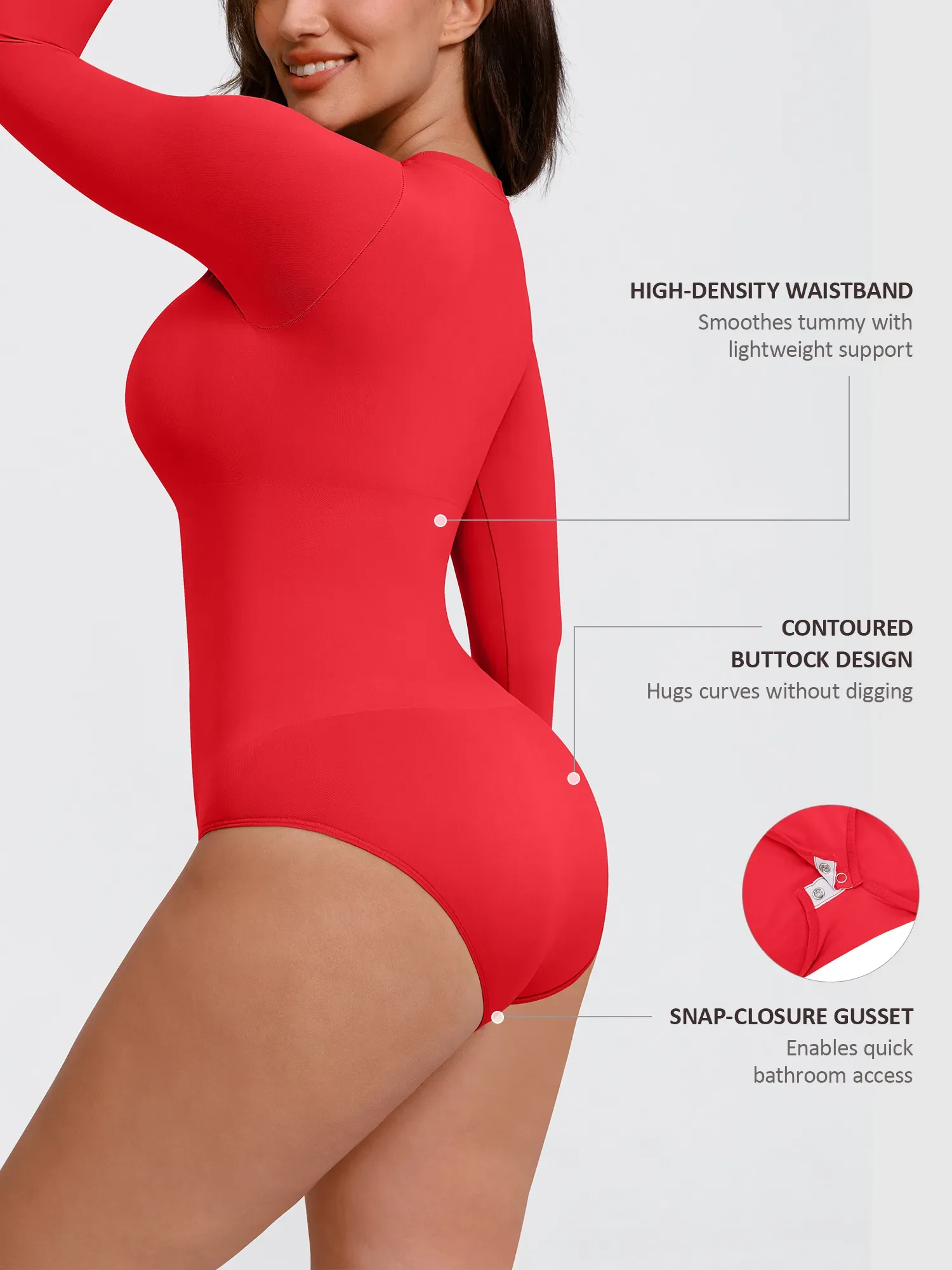 Feelingirl Seamless Crew Neck Bodysuit - Image 69