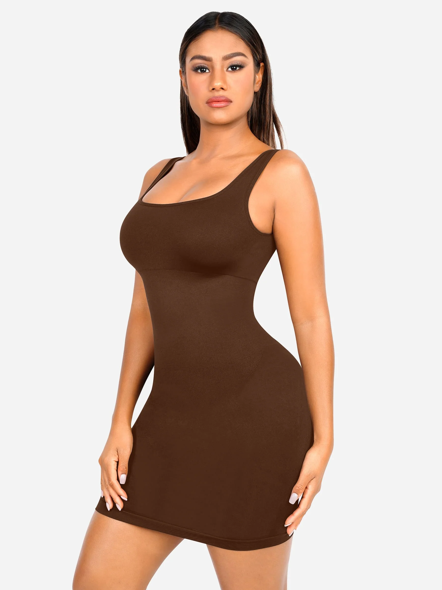 Feelingirl Seamless Square Neck Shaping Dress - Image 30