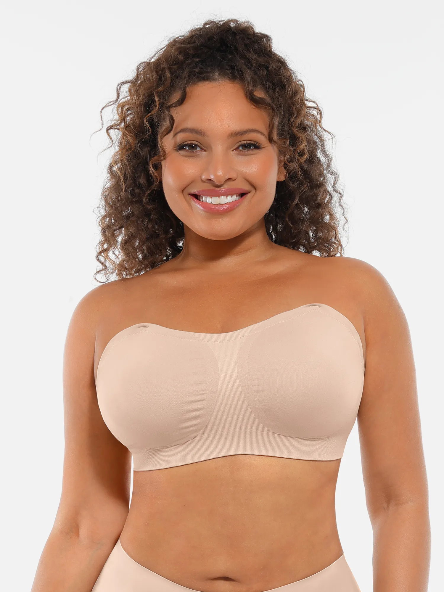 Feelingirl Seamless Strapless Anti-Slip Removable Pads Bra - Image 22