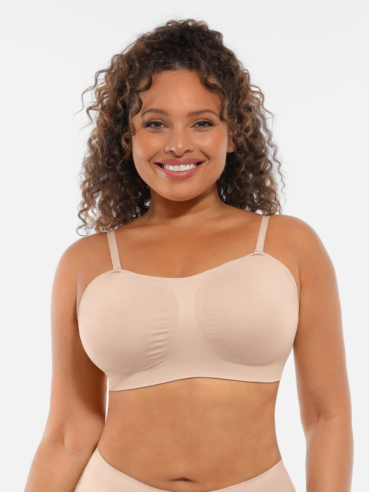 Feelingirl Seamless Strapless Anti-Slip Removable Pads Bra - Image 23