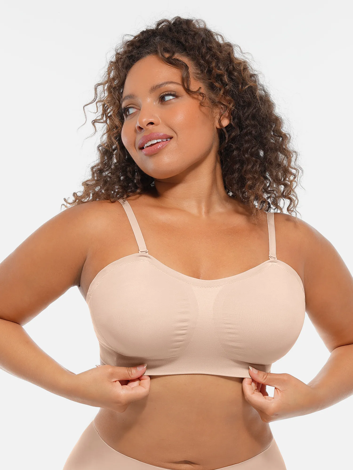 Feelingirl Seamless Strapless Anti-Slip Removable Pads Bra - Image 25