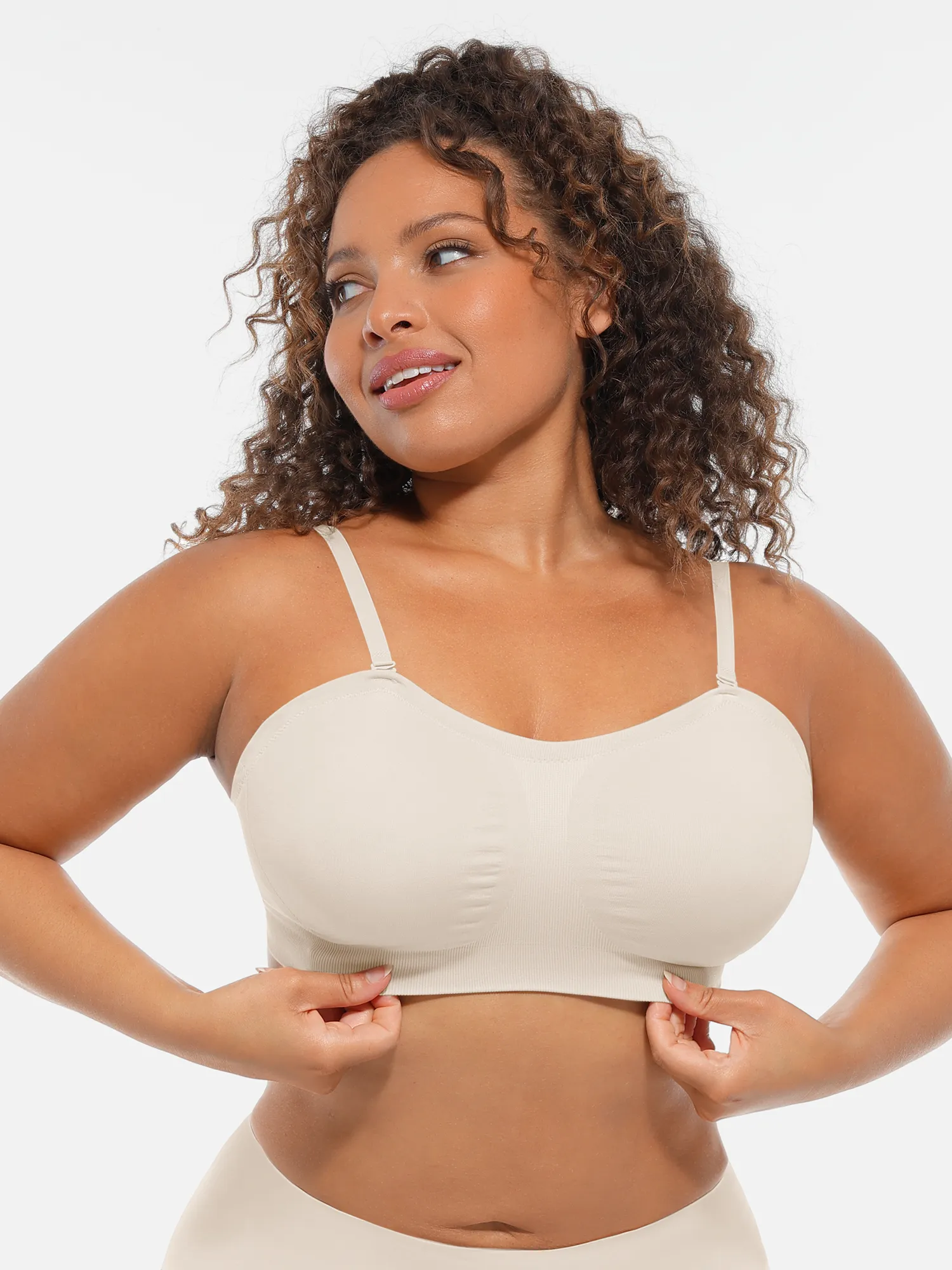 Feelingirl Seamless Strapless Anti-Slip Removable Pads Bra - Image 4