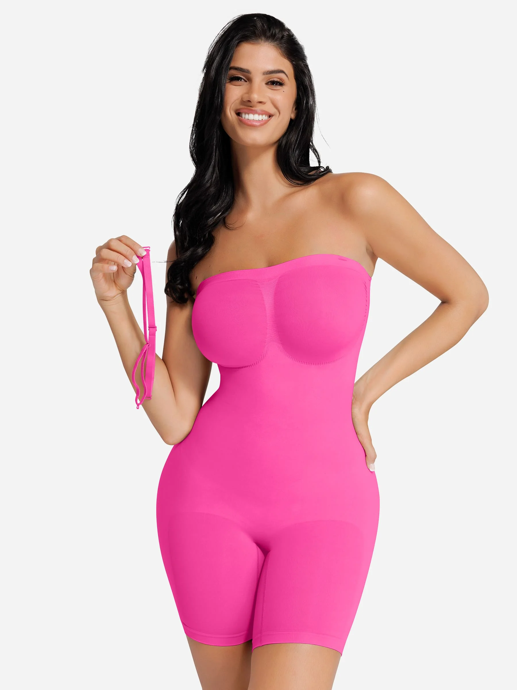 Feelingirl Seamless Strapless Bodysuit with Removable Straps - Image 103