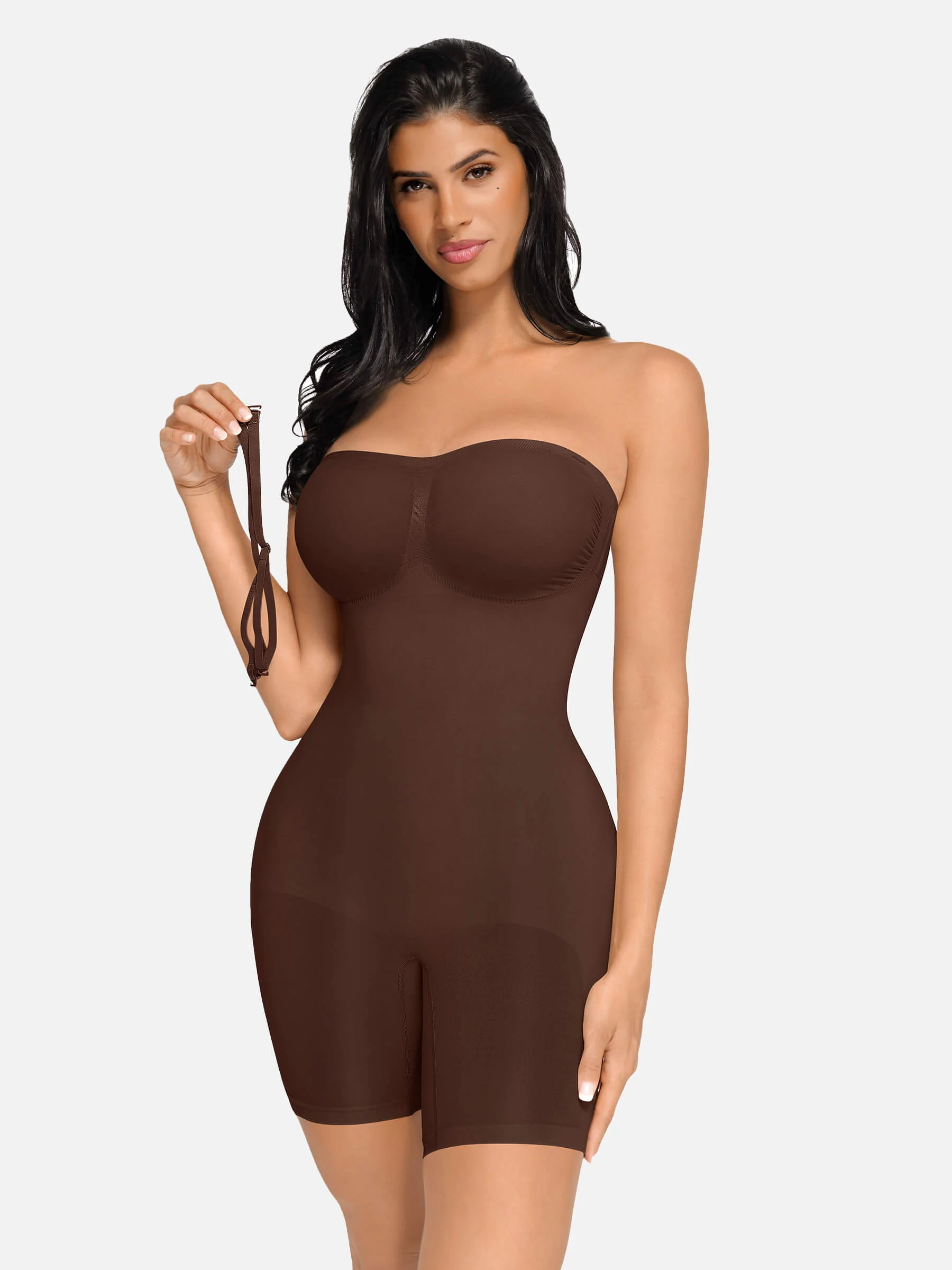Feelingirl Seamless Strapless Bodysuit with Removable Straps - Image 12