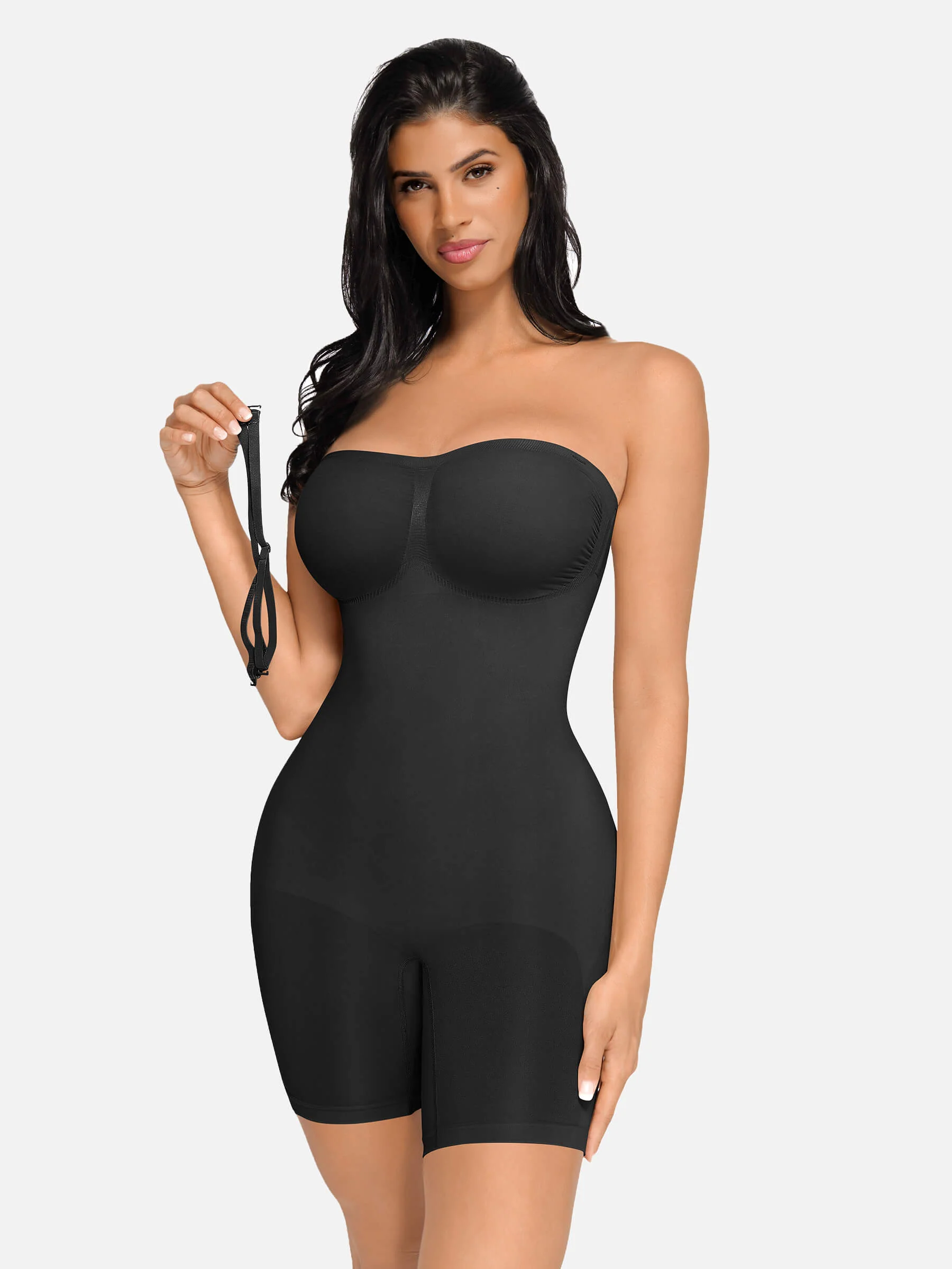 Feelingirl Seamless Strapless Bodysuit with Removable Straps - Image 29