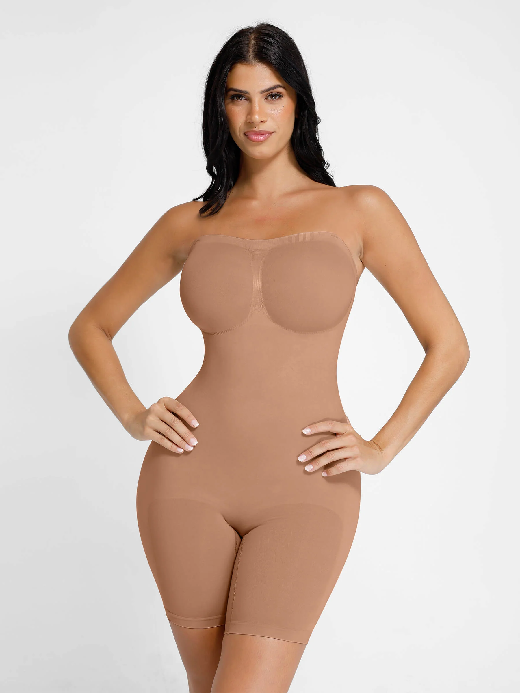 Feelingirl Seamless Strapless Bodysuit with Removable Straps - Image 38