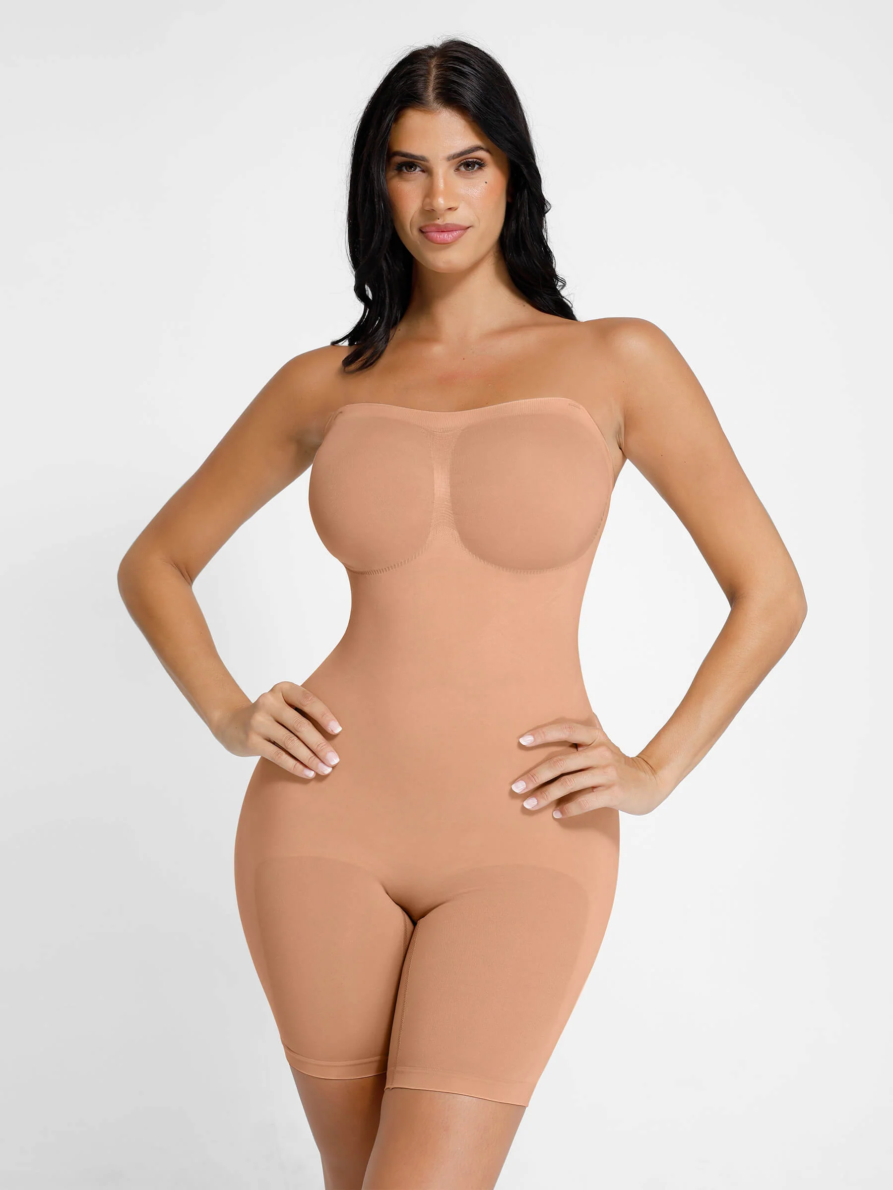 Feelingirl Seamless Strapless Bodysuit with Removable Straps - Image 59