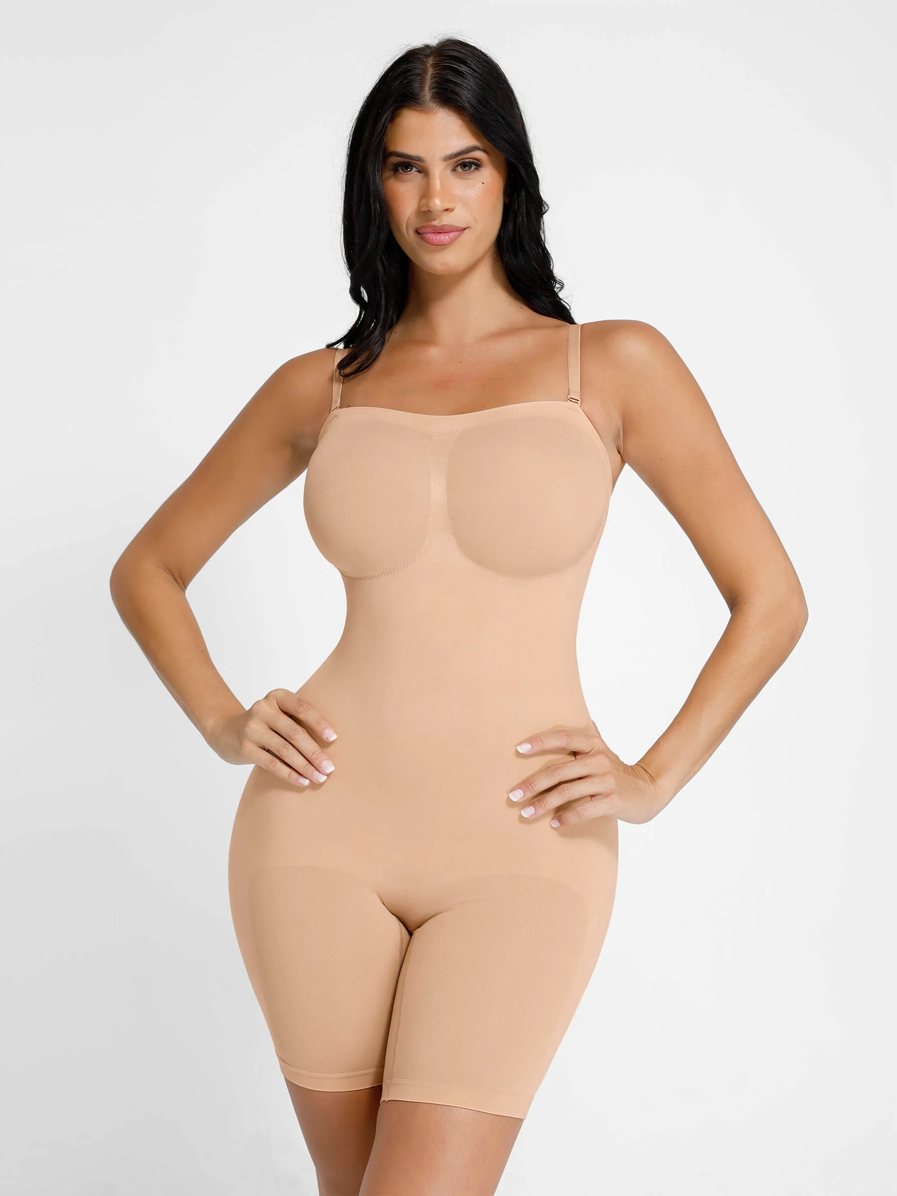 Feelingirl Seamless Strapless Bodysuit with Removable Straps - Image 63