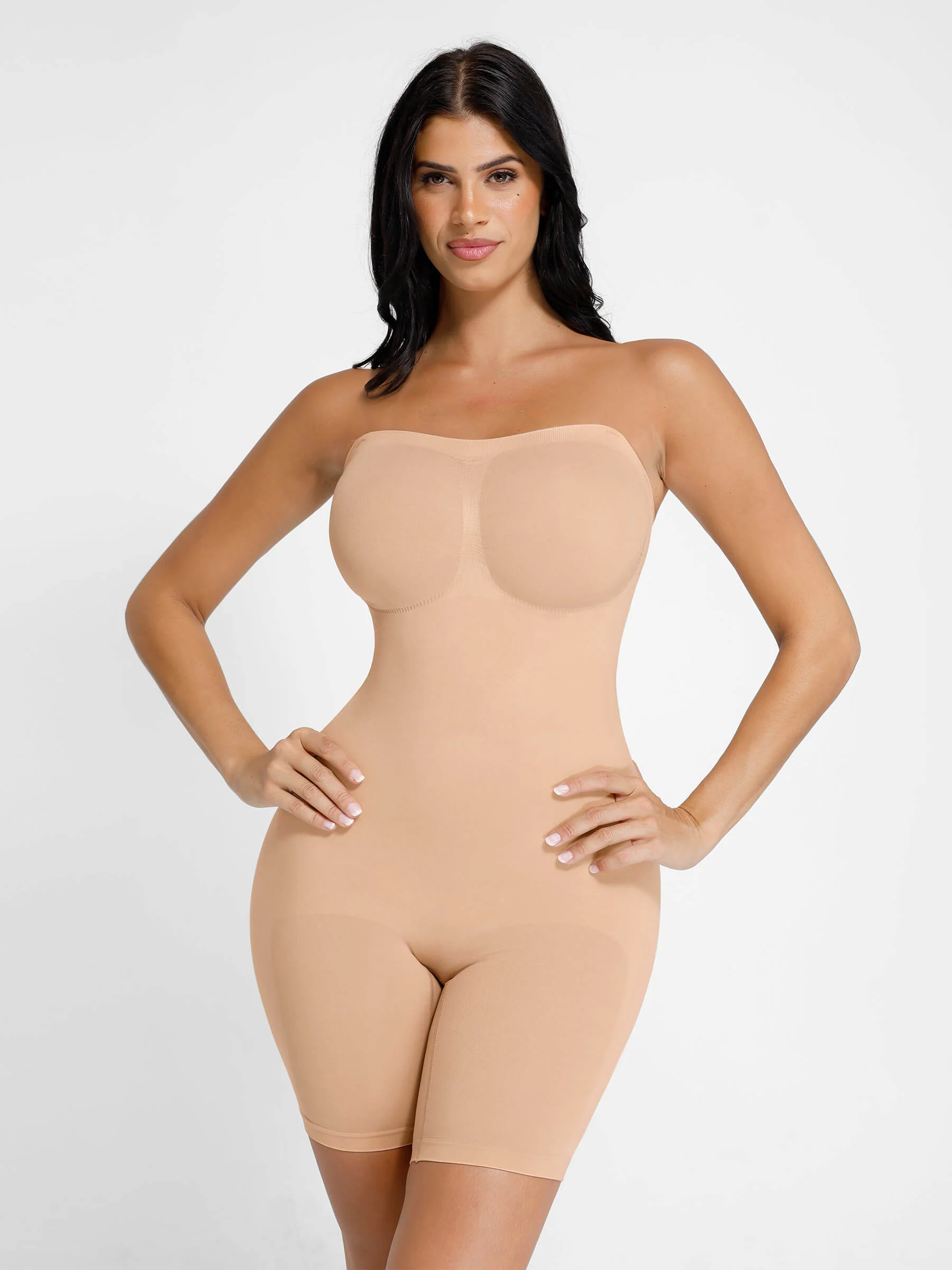 Feelingirl Seamless Strapless Bodysuit with Removable Straps - Image 67