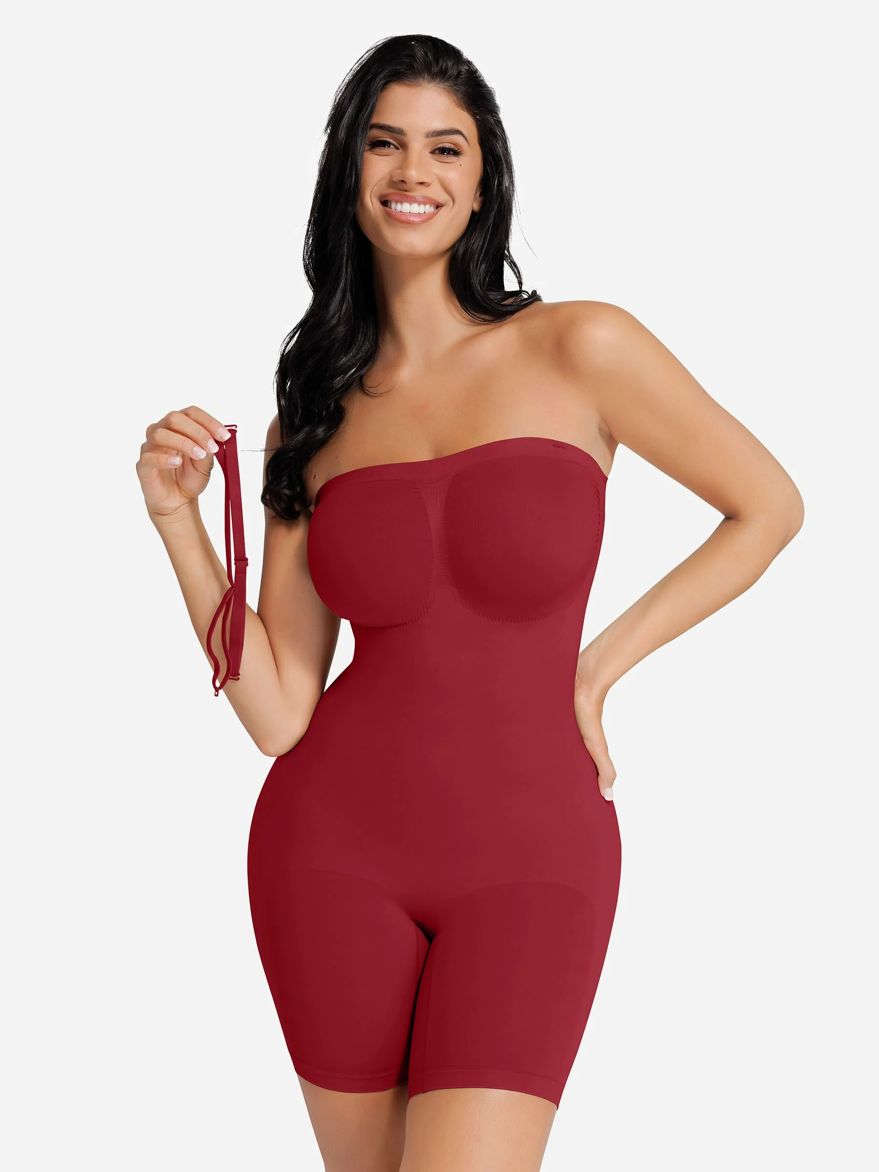 Feelingirl Seamless Strapless Bodysuit with Removable Straps - Image 83