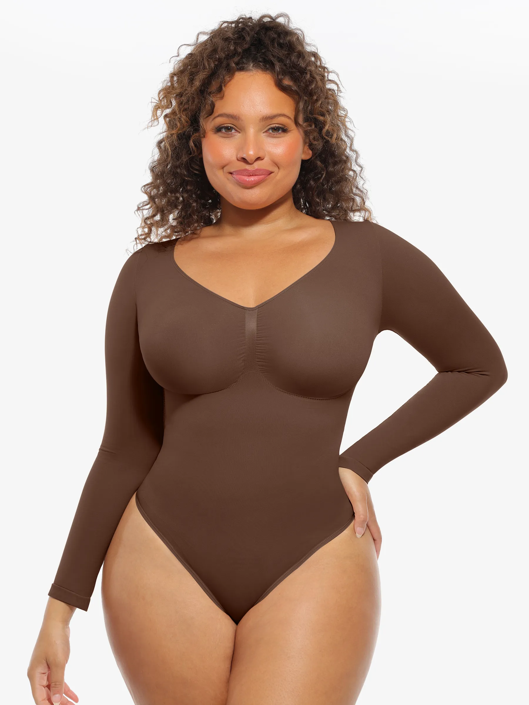 Feelingirl Seamless Supportive Long Sleeve Tummy Control Bodysuit [BOGO] - Image 10