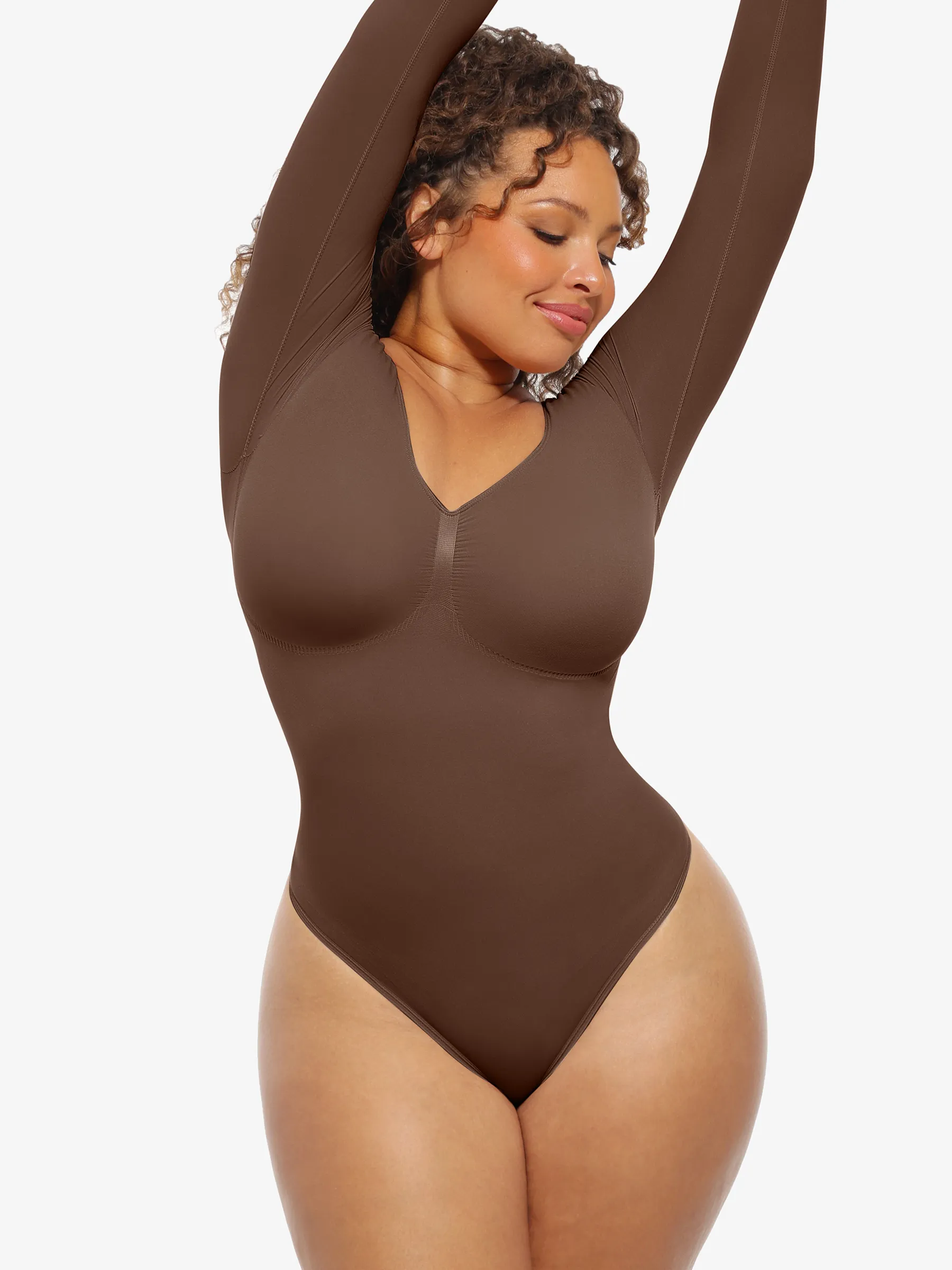 Feelingirl Seamless Supportive Long Sleeve Tummy Control Bodysuit [BOGO] - Image 11