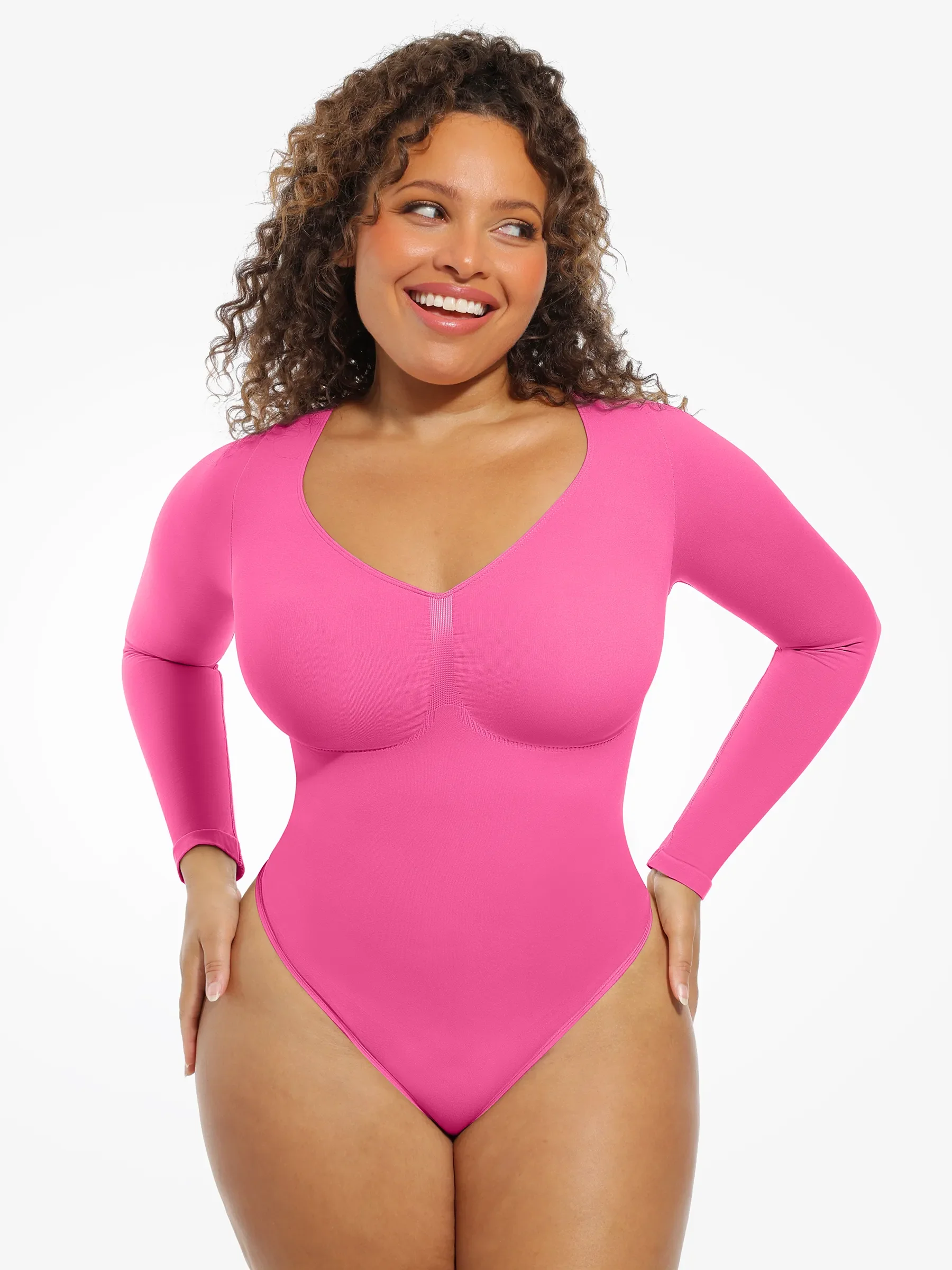 Feelingirl Seamless Supportive Long Sleeve Tummy Control Bodysuit [BOGO] - Image 22