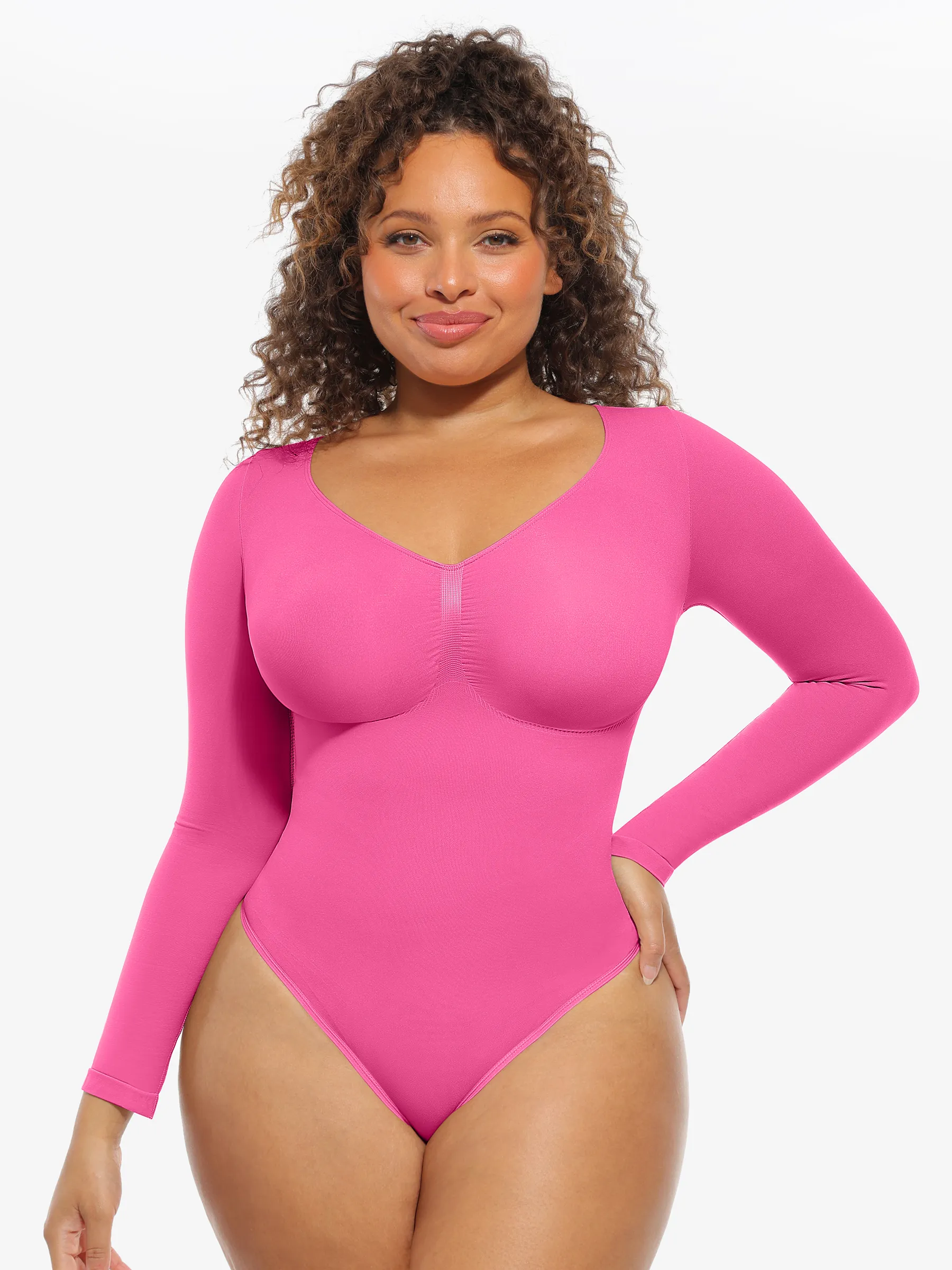 Feelingirl Seamless Supportive Long Sleeve Tummy Control Bodysuit [BOGO] - Image 24
