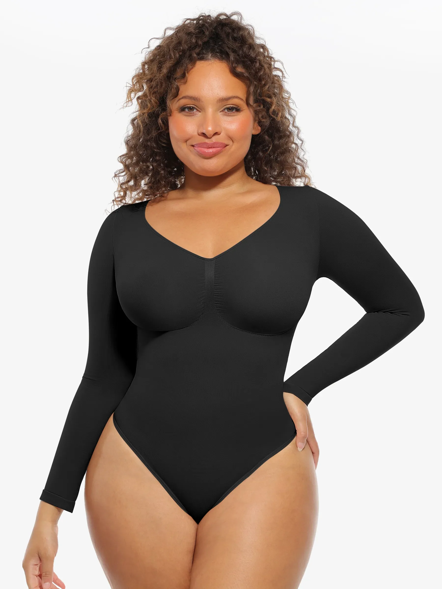 Feelingirl Seamless Supportive Long Sleeve Tummy Control Bodysuit [BOGO] - Image 38