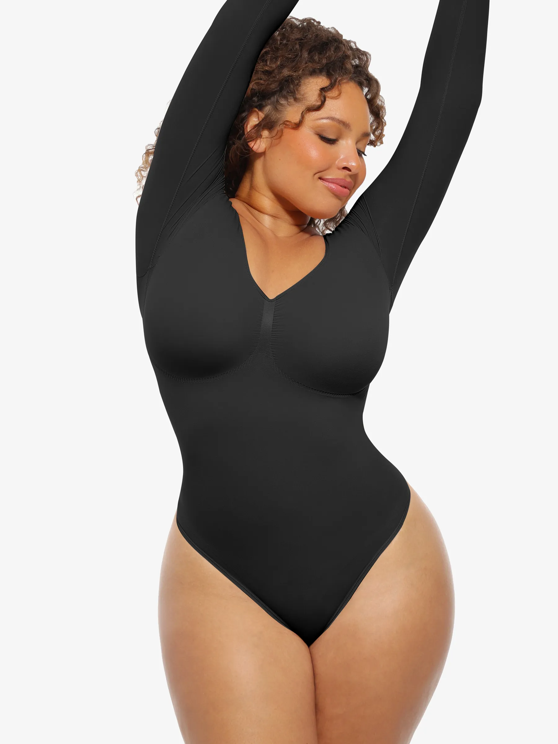 Feelingirl Seamless Supportive Long Sleeve Tummy Control Bodysuit [BOGO] - Image 39