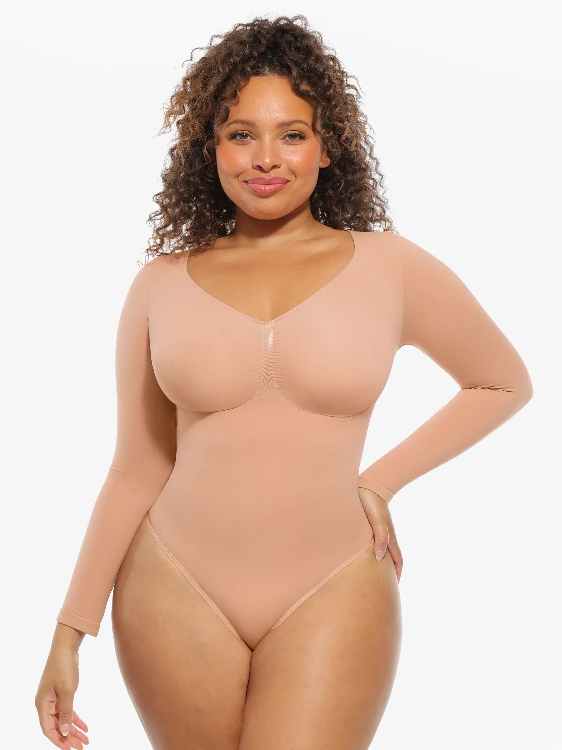 Feelingirl Seamless Supportive Long Sleeve Tummy Control Bodysuit [BOGO] - Image 45