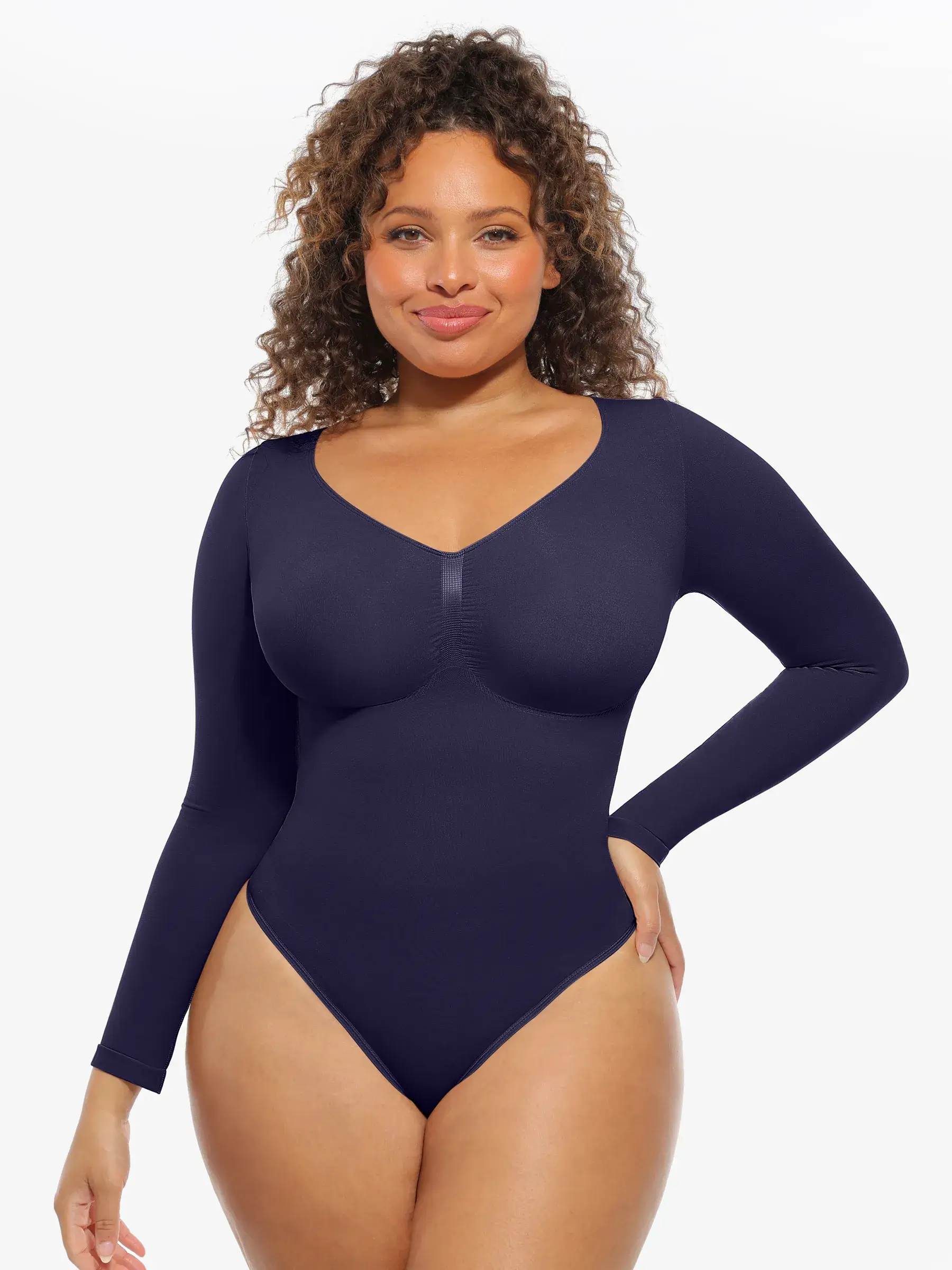 Feelingirl Seamless Supportive Long Sleeve Tummy Control Bodysuit [BOGO] - Image 50