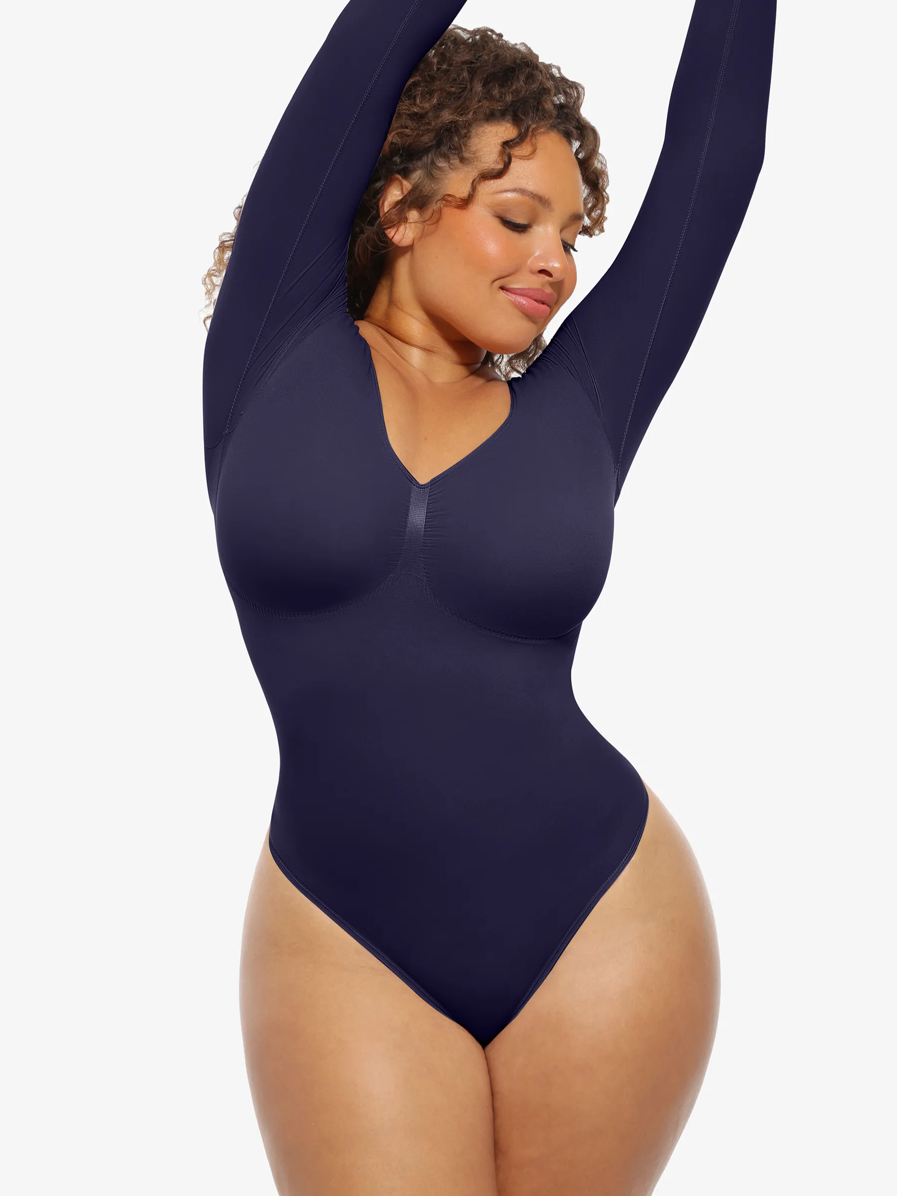 Feelingirl Seamless Supportive Long Sleeve Tummy Control Bodysuit [BOGO] - Image 51