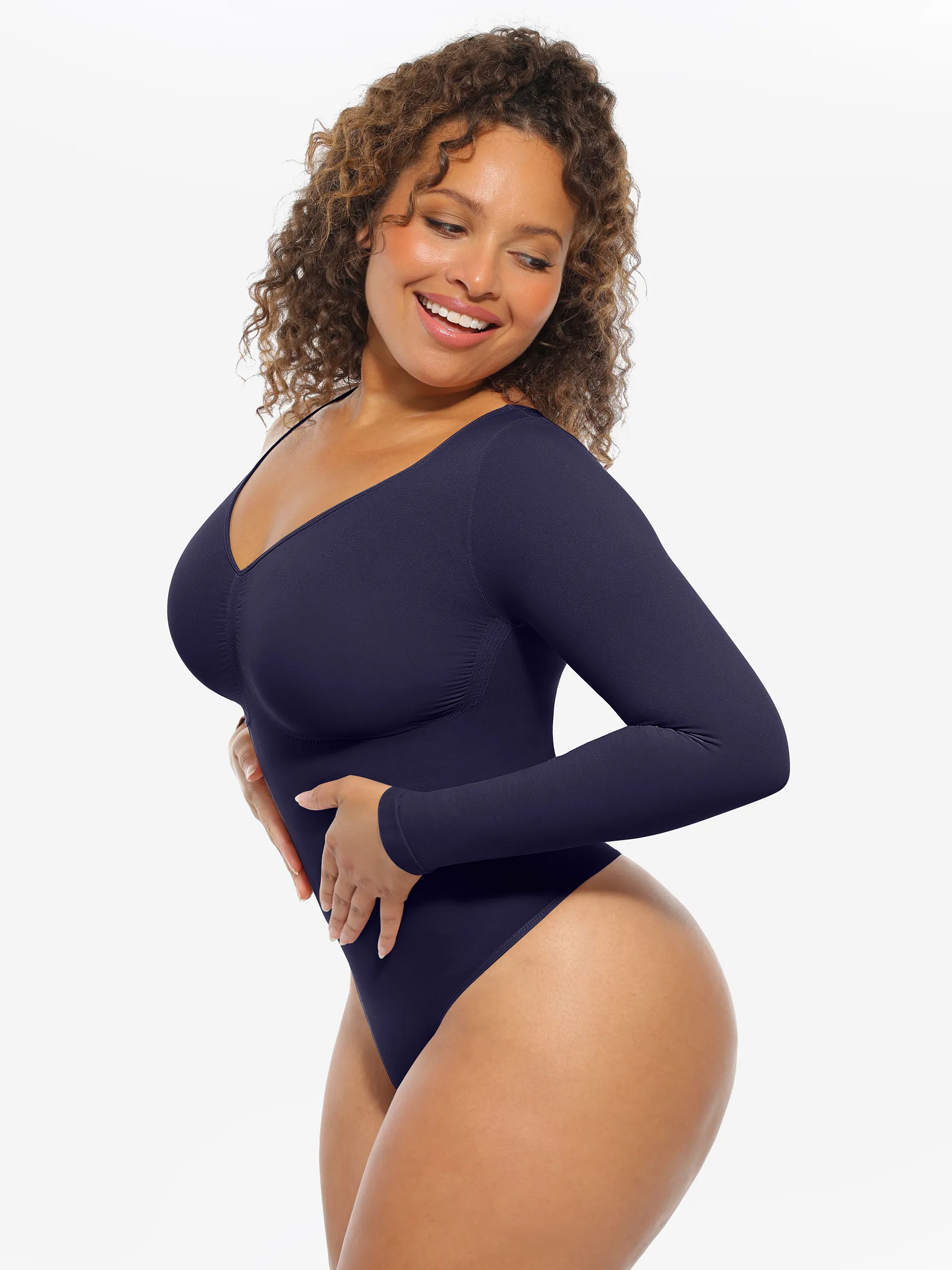 Feelingirl Seamless Supportive Long Sleeve Tummy Control Bodysuit [BOGO] - Image 54