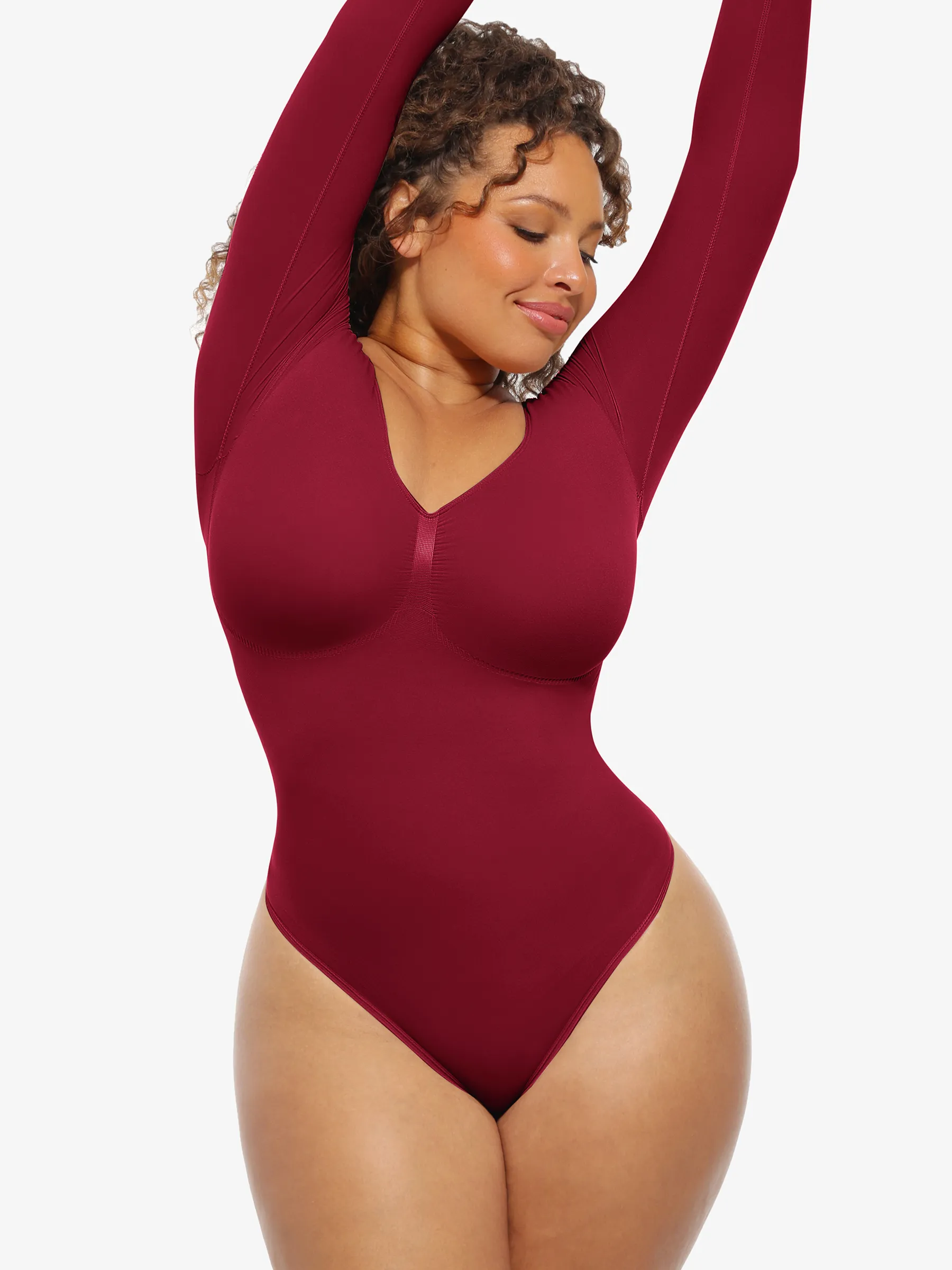 Feelingirl Seamless Supportive Long Sleeve Tummy Control Bodysuit [BOGO] - Image 60