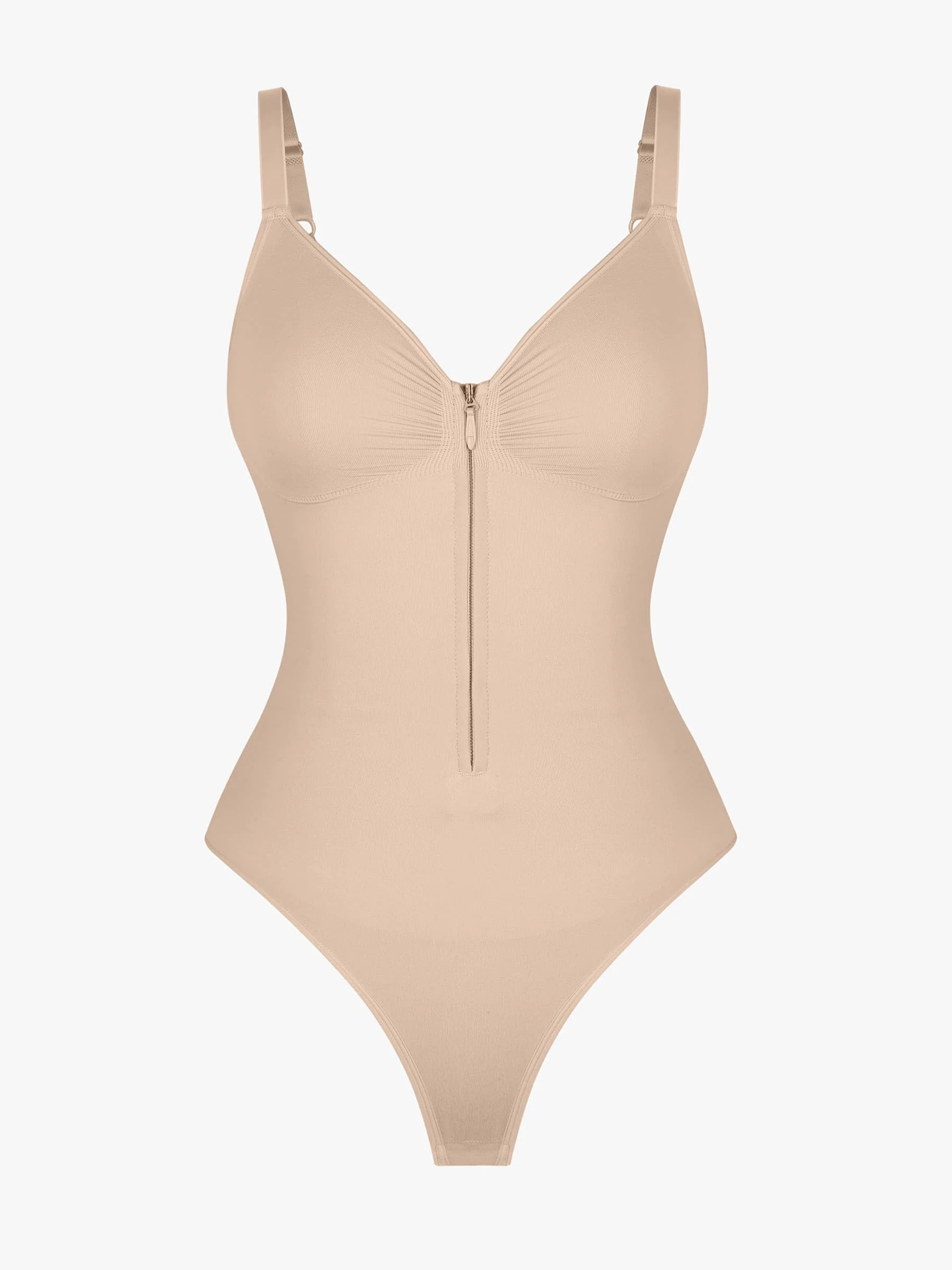 Feelingirl Tummy Control Seamless Zipper Shaping Bodysuit - Image 20